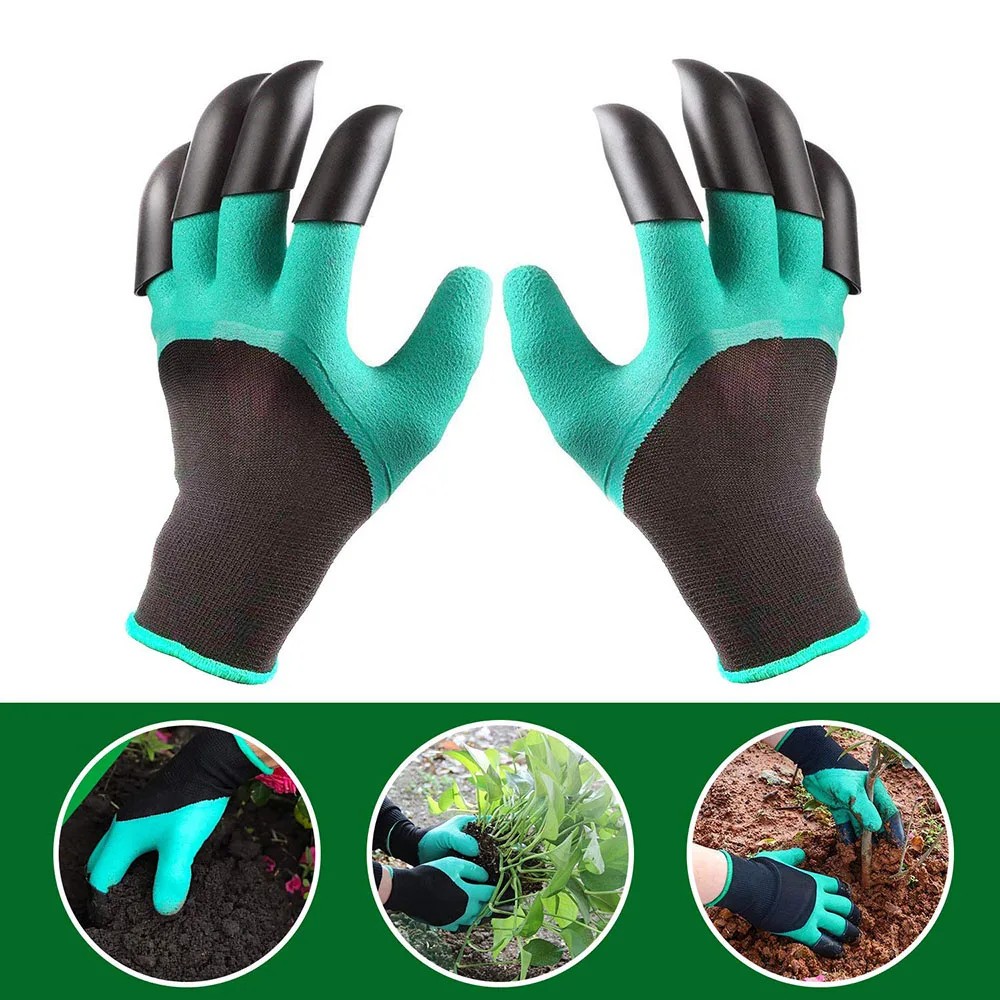 Garden Tool Set 4 Pack With Trowel, Cultivator Hand Rake, Transplant Trowel