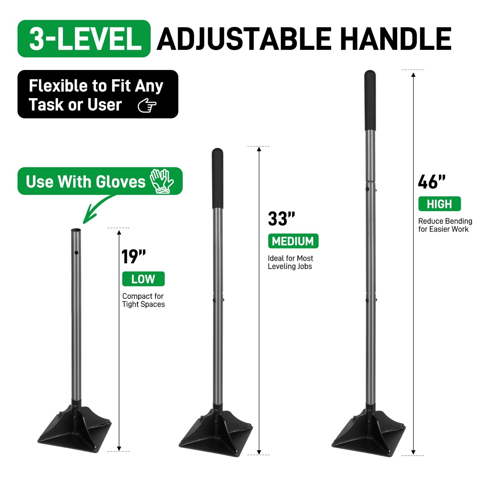 Heavy Duty 10″ x 10″ Steel Tamper Tool with 48″ Handle & Rubber Grip for Ground