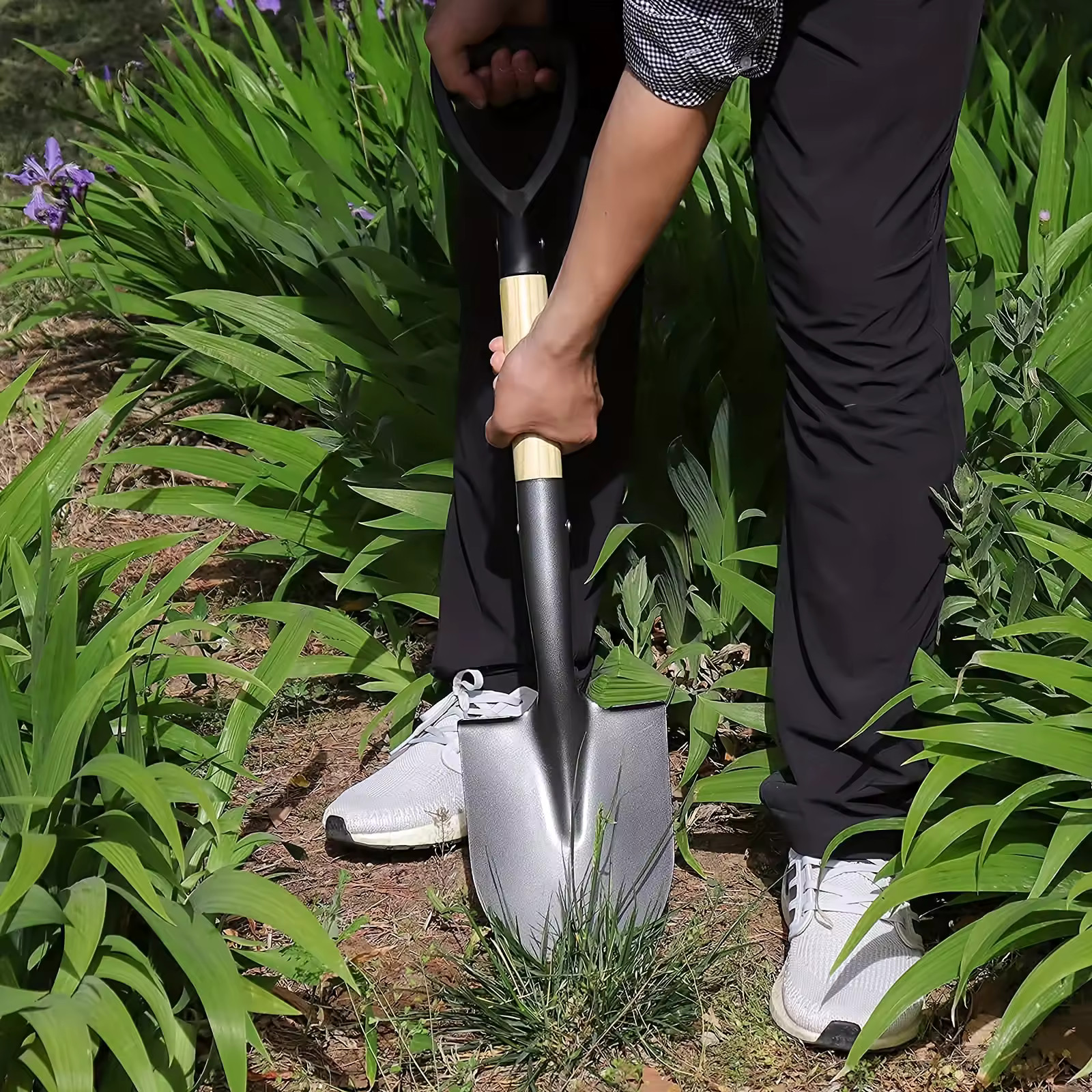Garden Digging Shovel Steel Hand Spade Gardening Camping Outdoor Tool
