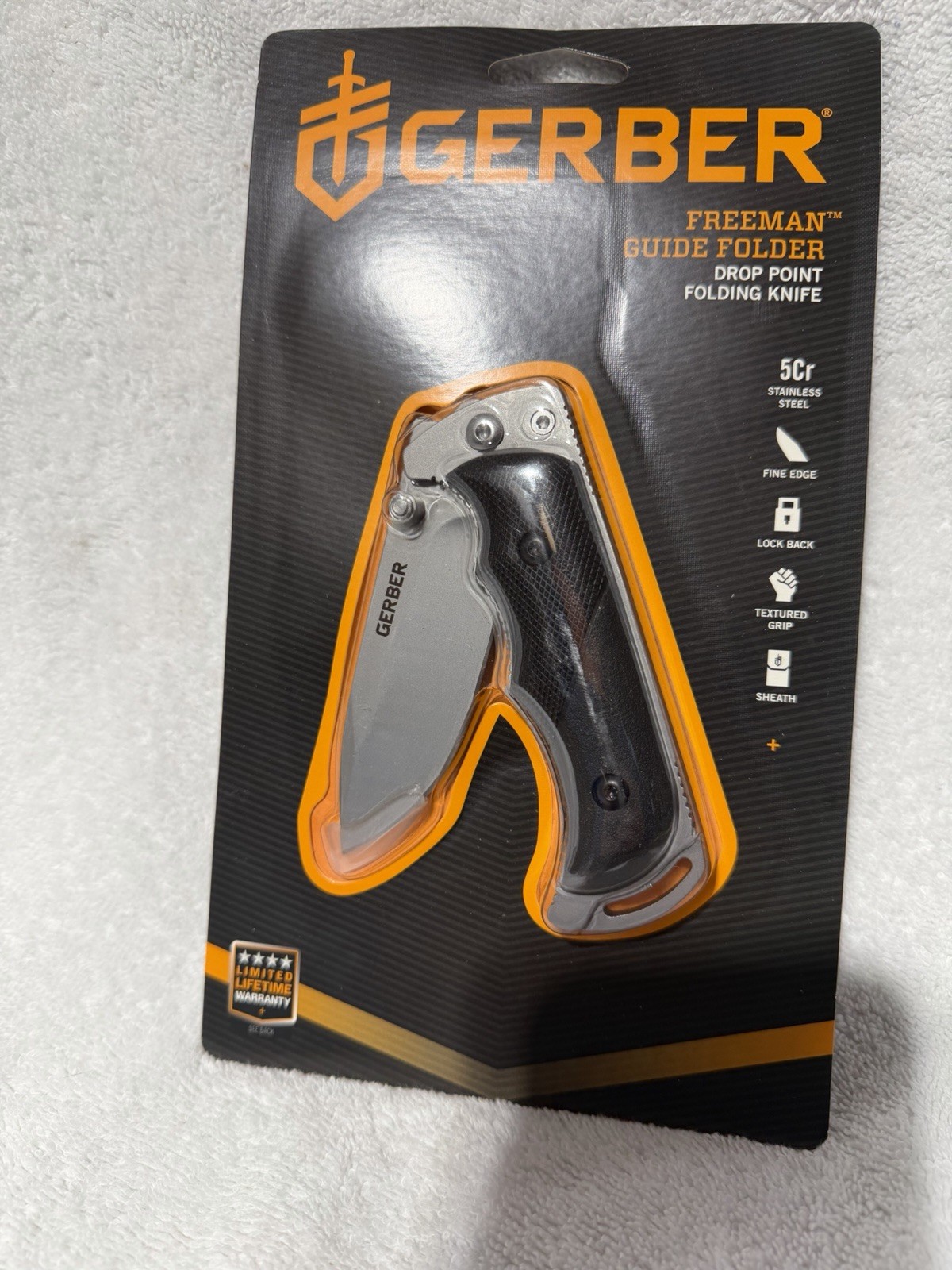 Gerber Freeman Guide Drop Point Folding Knife W/ Sheath New 31-000591