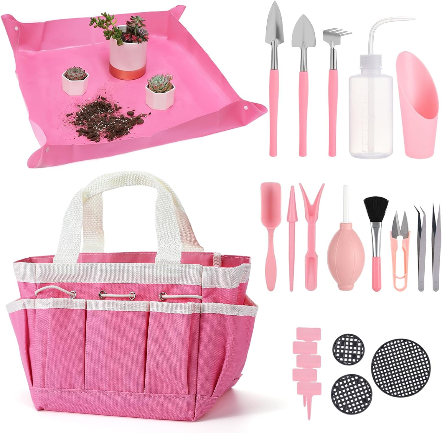 44Pcs Small Gardening Tools Gifts for Women Beginners – Garden Hand Tools Set fo