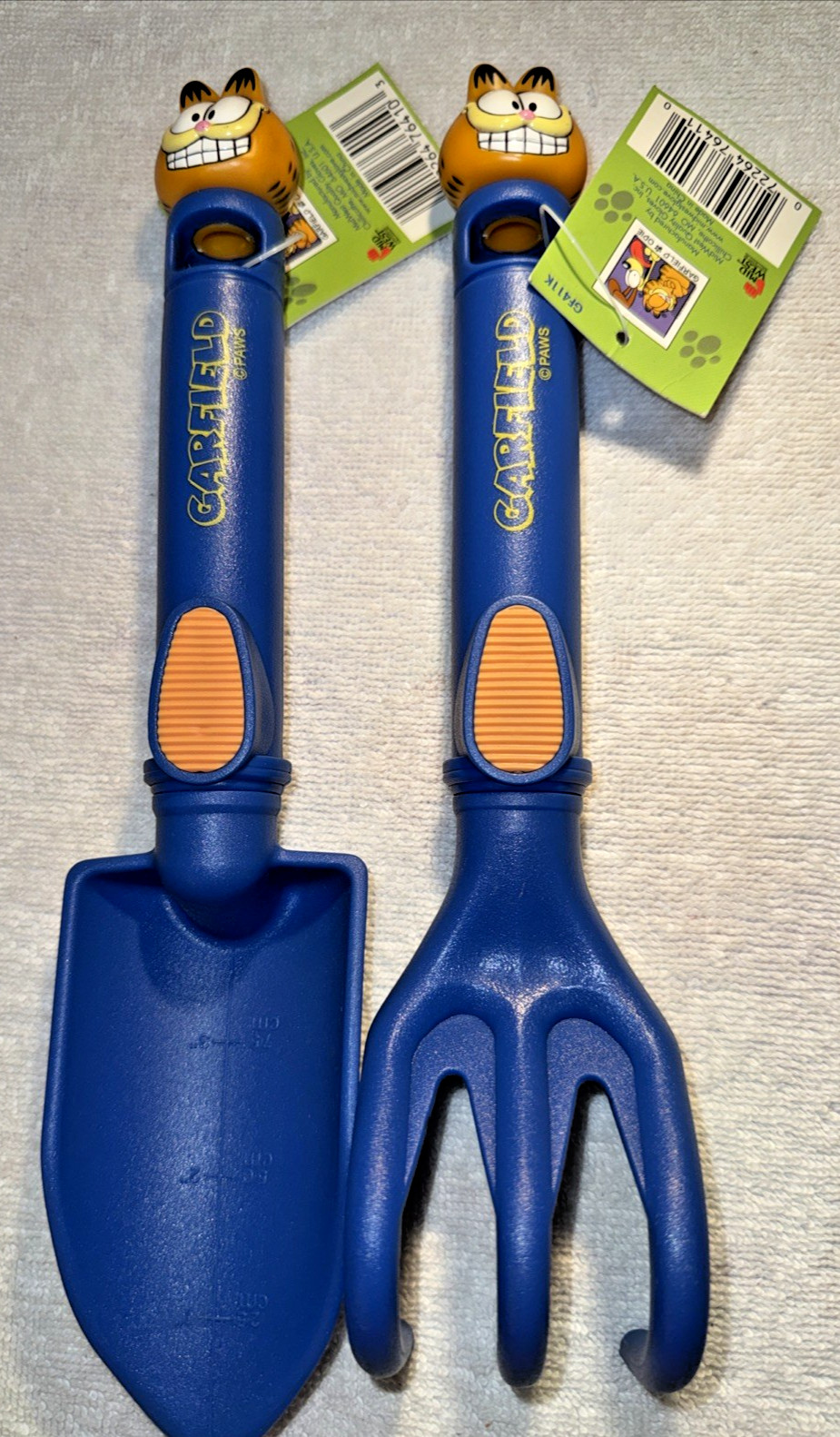 Garfield Gardening Tool Set Rake Shovel Blue Orange Kids Garden Hand Tools