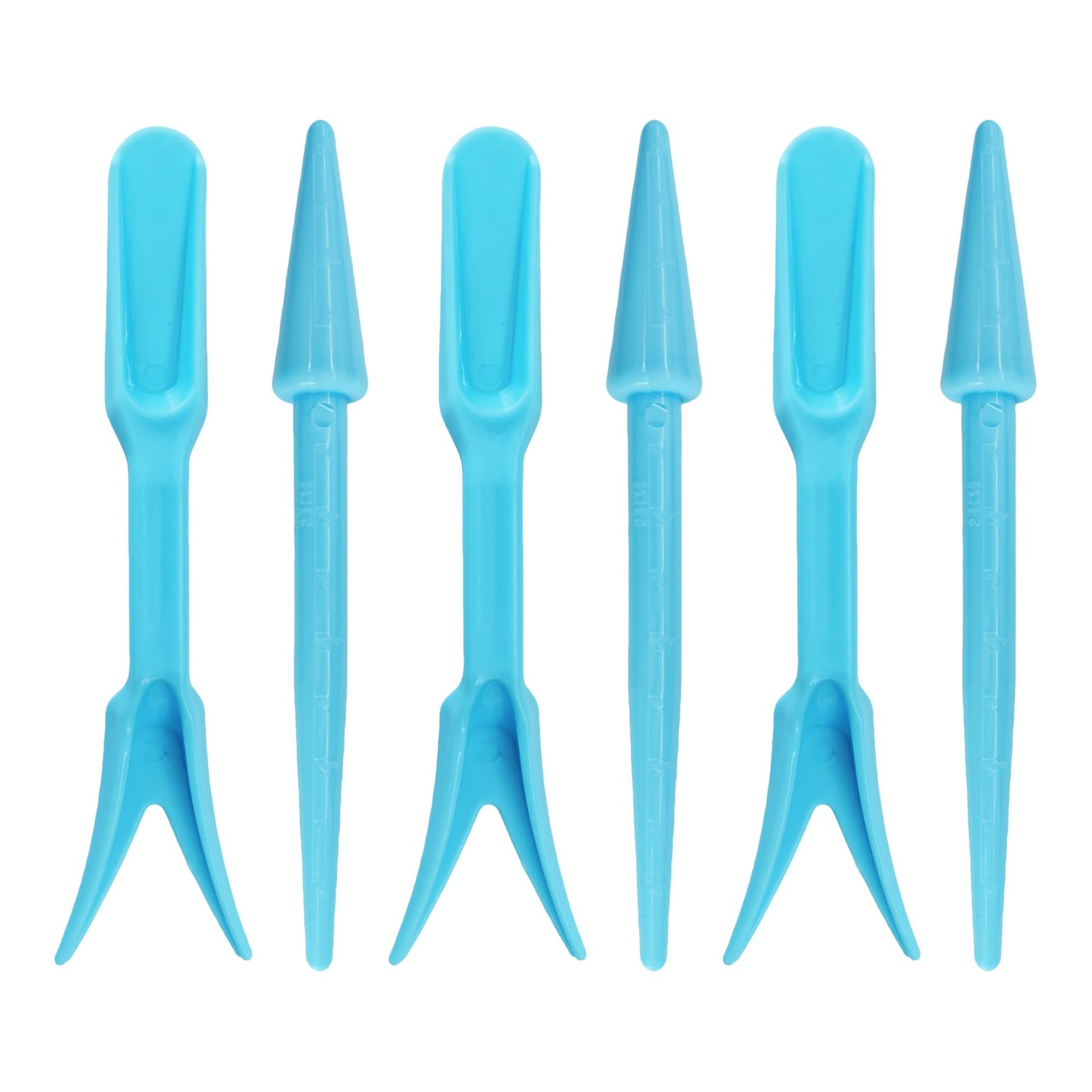 bociloy 6PCS Mini Garden Hand Succulent Transplanting Tools Set, Plastic Blue