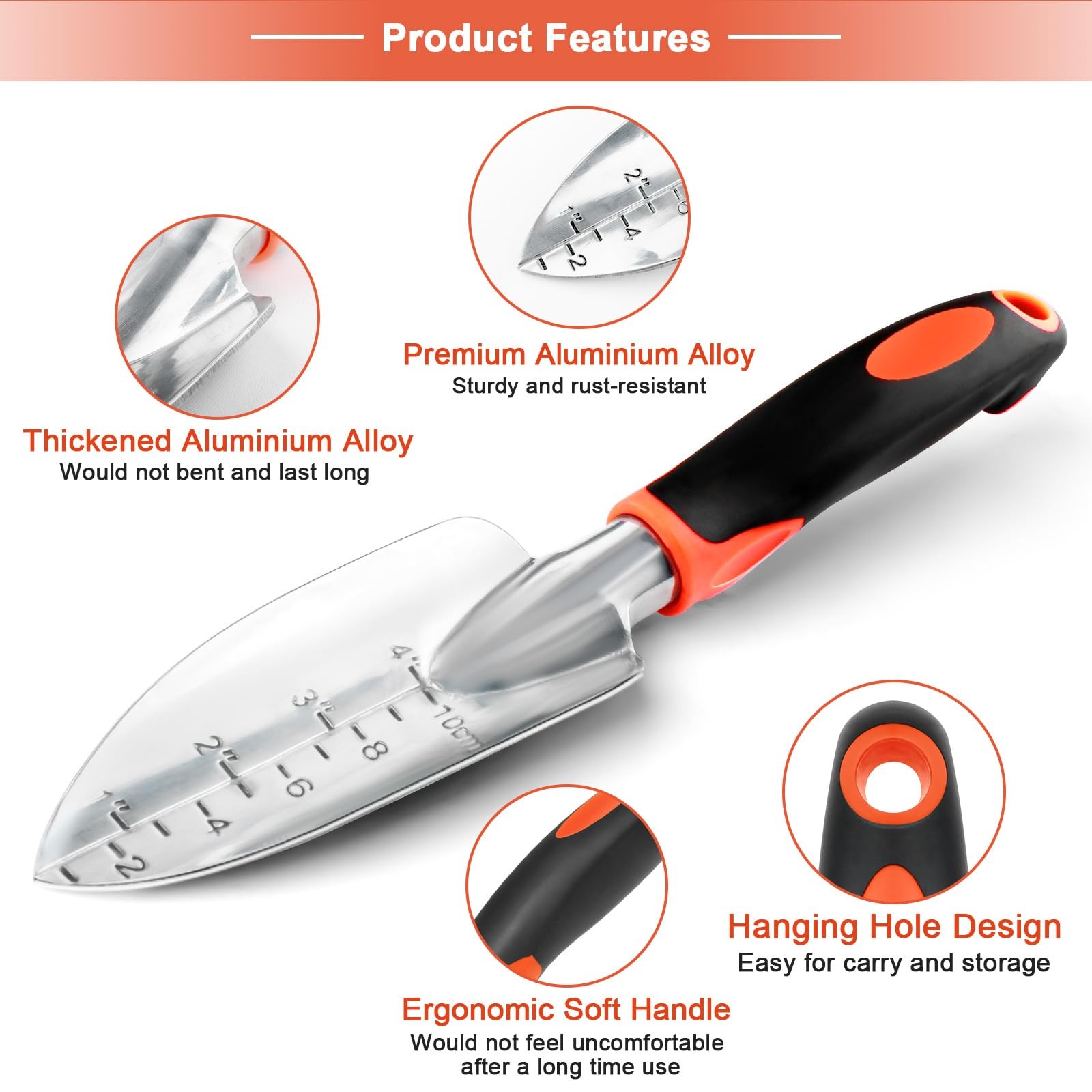Garden Shovel Trowel Garden Tool Set 2 Pack Heavy Duty Gardening Tools Set