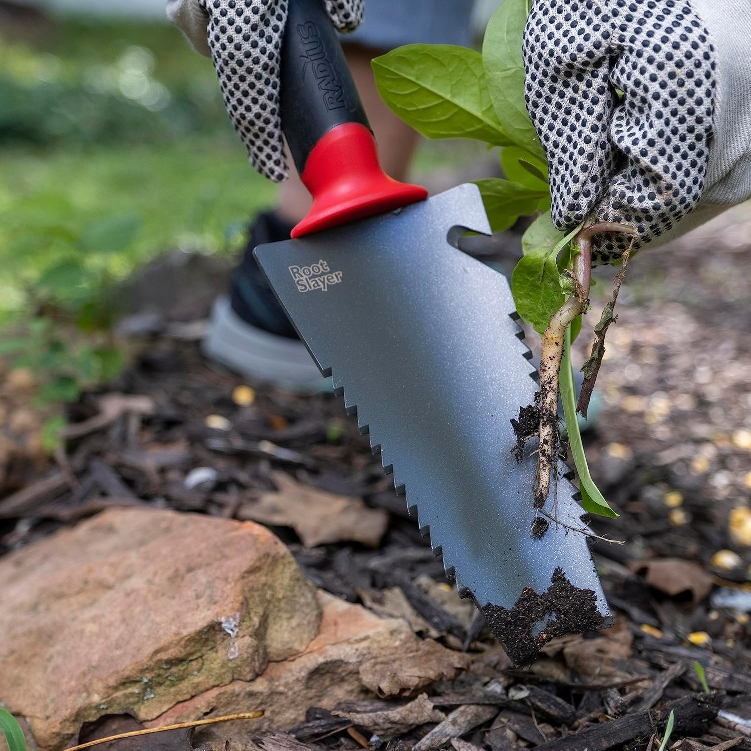 Red Root Slayer Trowel – Heavy-Duty with Integrated Twine Cutter/Bottle Opener