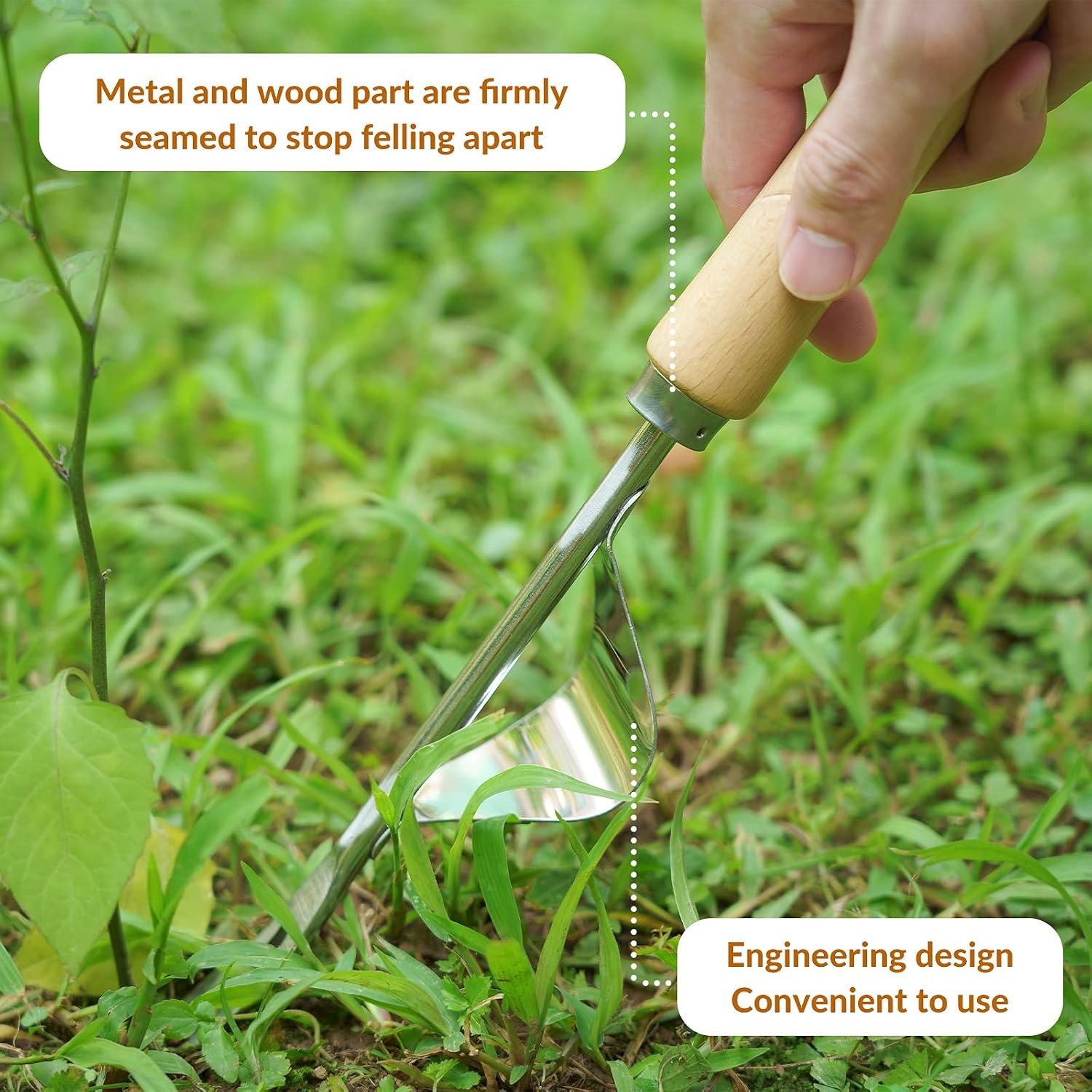 Wood Handle Stainless Steel Gardening Tools Set With Basket Shears Gloves