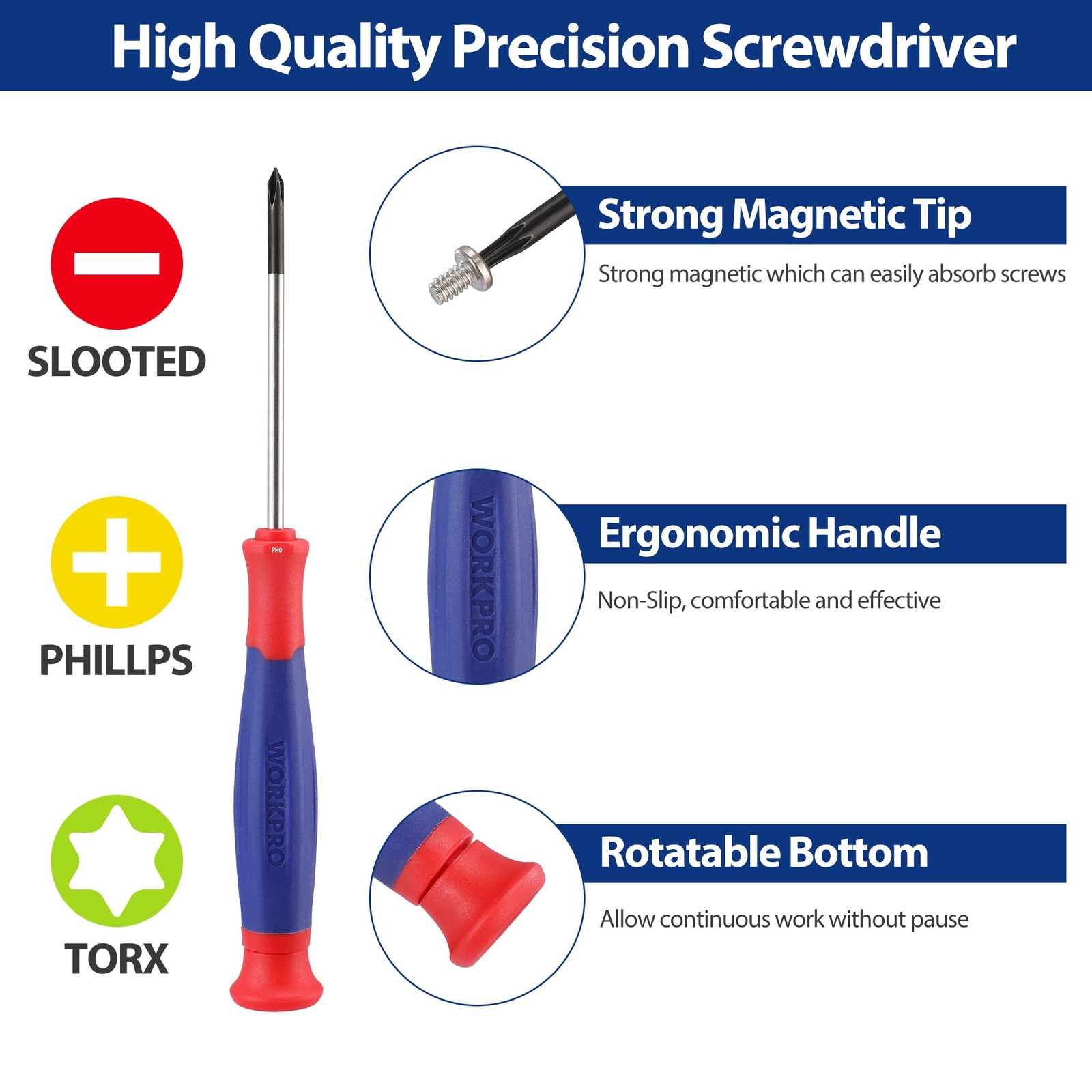 Workpro 33Pcs Precision Repair Tool Set Includes Pliers Set Screwdrivers Set