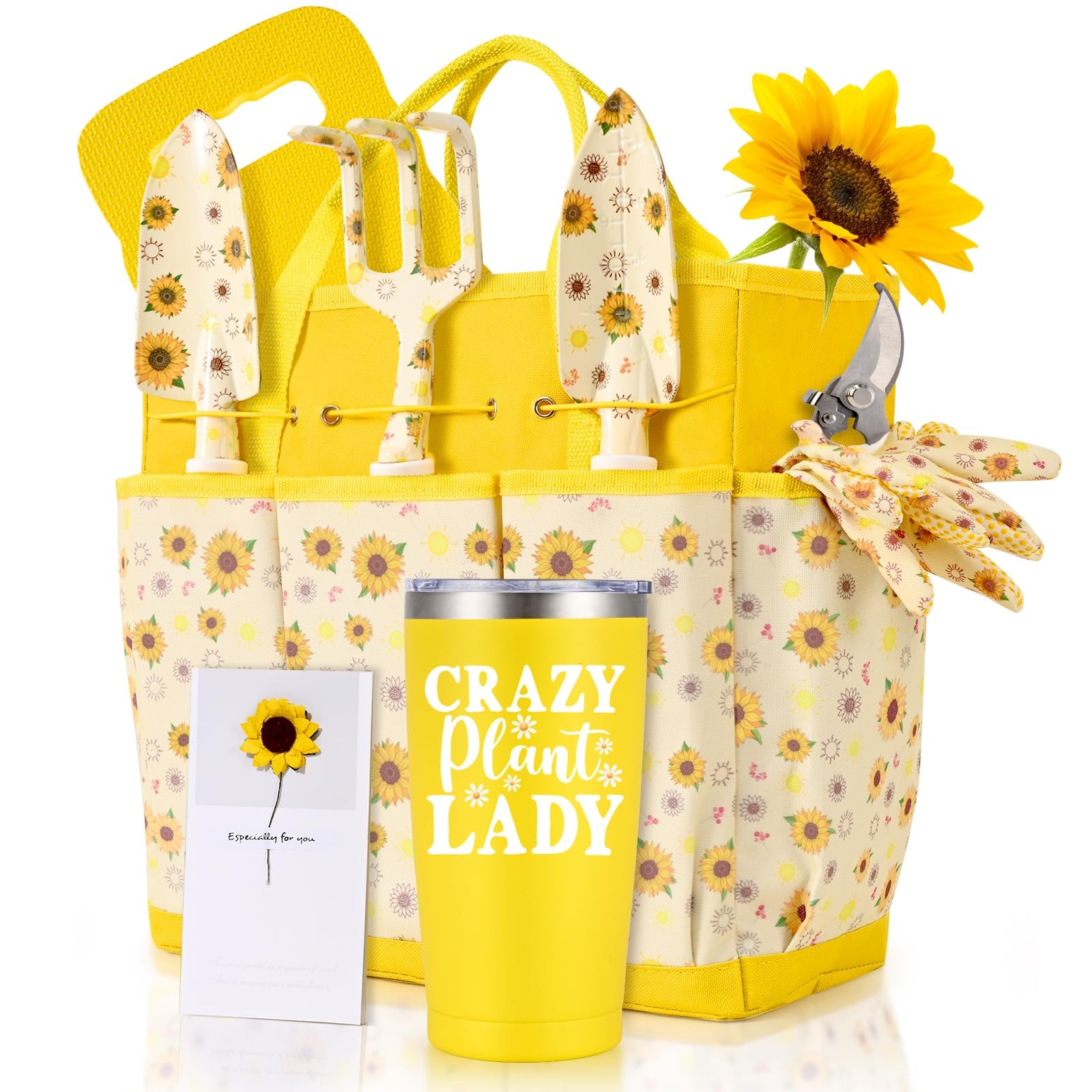 “9-Piece Sunflower Garden Tool Set with Bag – Perfect Gifts for Gardeners”