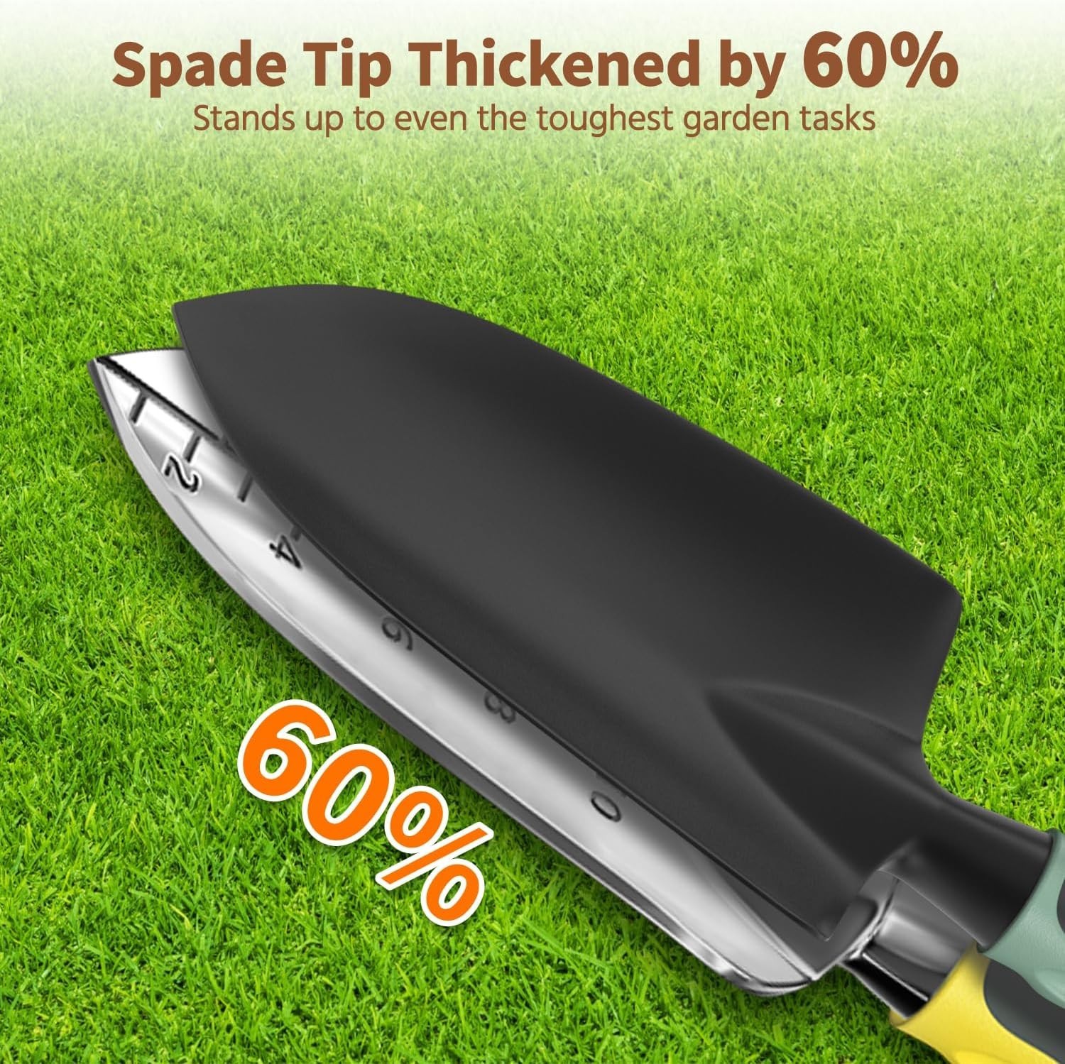 Essential 3-Piece Garden Tool Set with Ergonomic Grip for Beginners, Yellow
