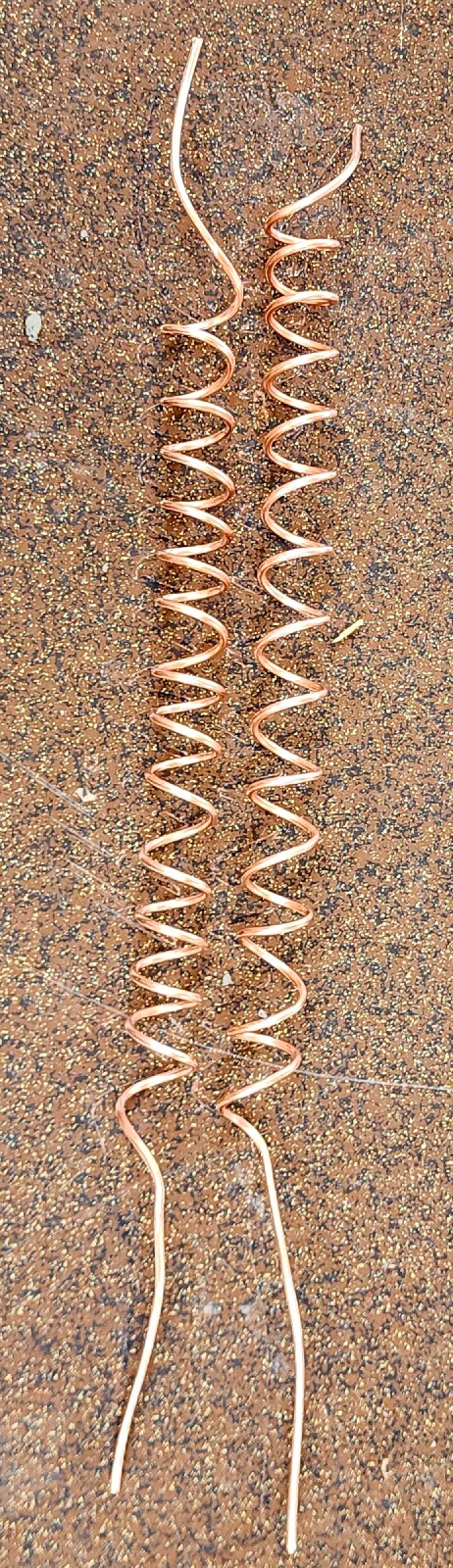 2 Electroculture Copper Spiral Antenna Thick 8g Wire Induct Coil Garden Tool 18″