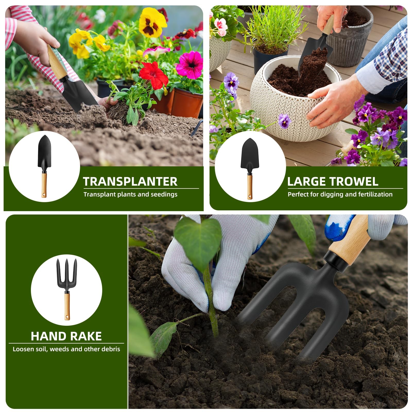 8 in 1 Seed Storage Garden Seed Organizer with Gardening SuGarden Tool Set Bo…