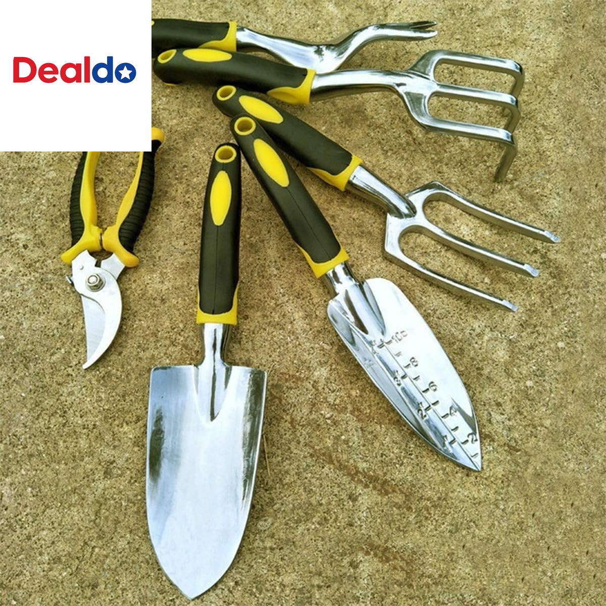 6Pcs Garden Tool Set, Includes Garden Shovel, Transplant Trowel with 4 Inch Dept