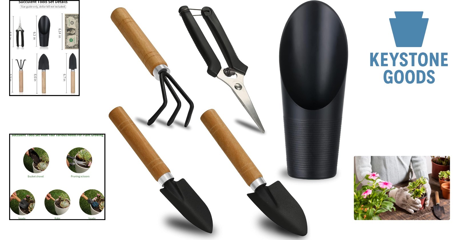 Mini Gardening Tools Set for Succulents & Indoor Plants