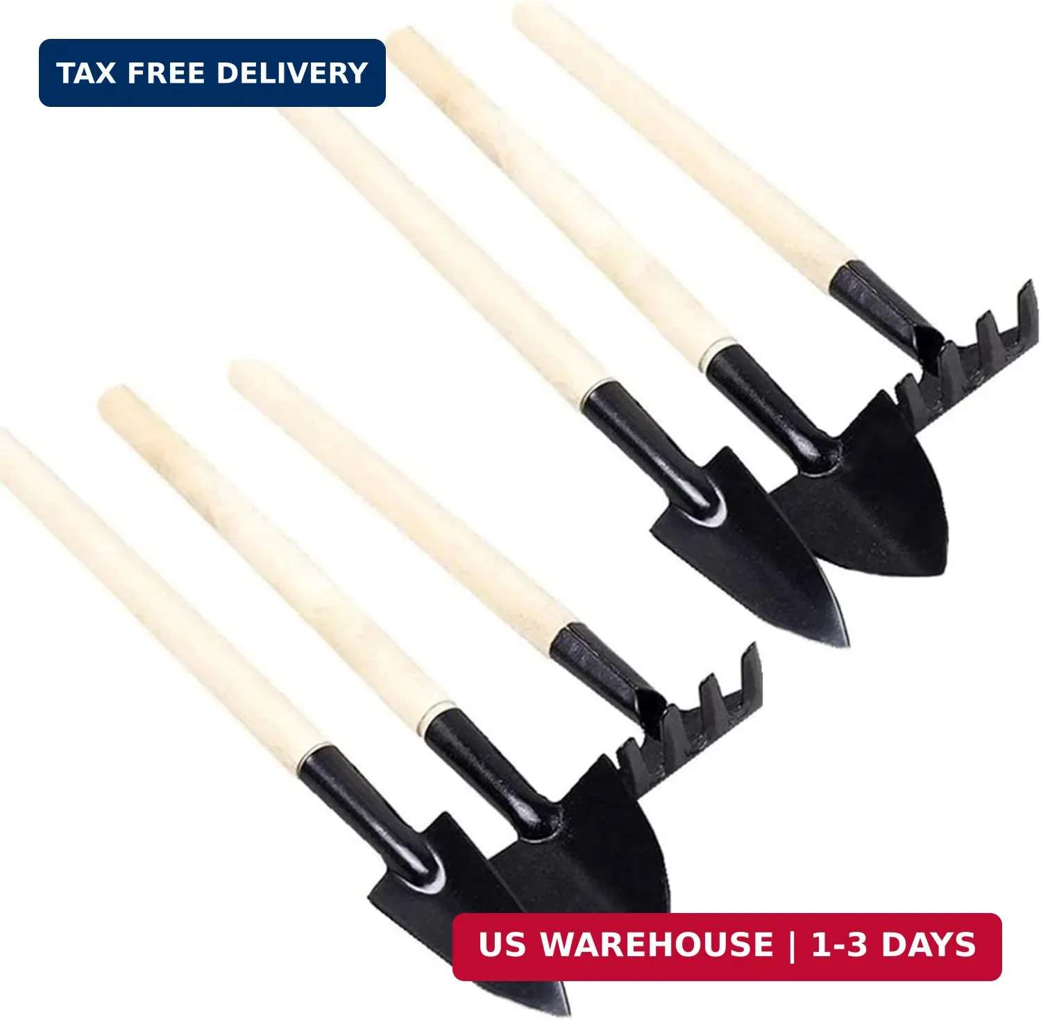 6 Pcs Garden Tools Mini Gardening Kit Plant Potted Flower Gadget Wooden Handles