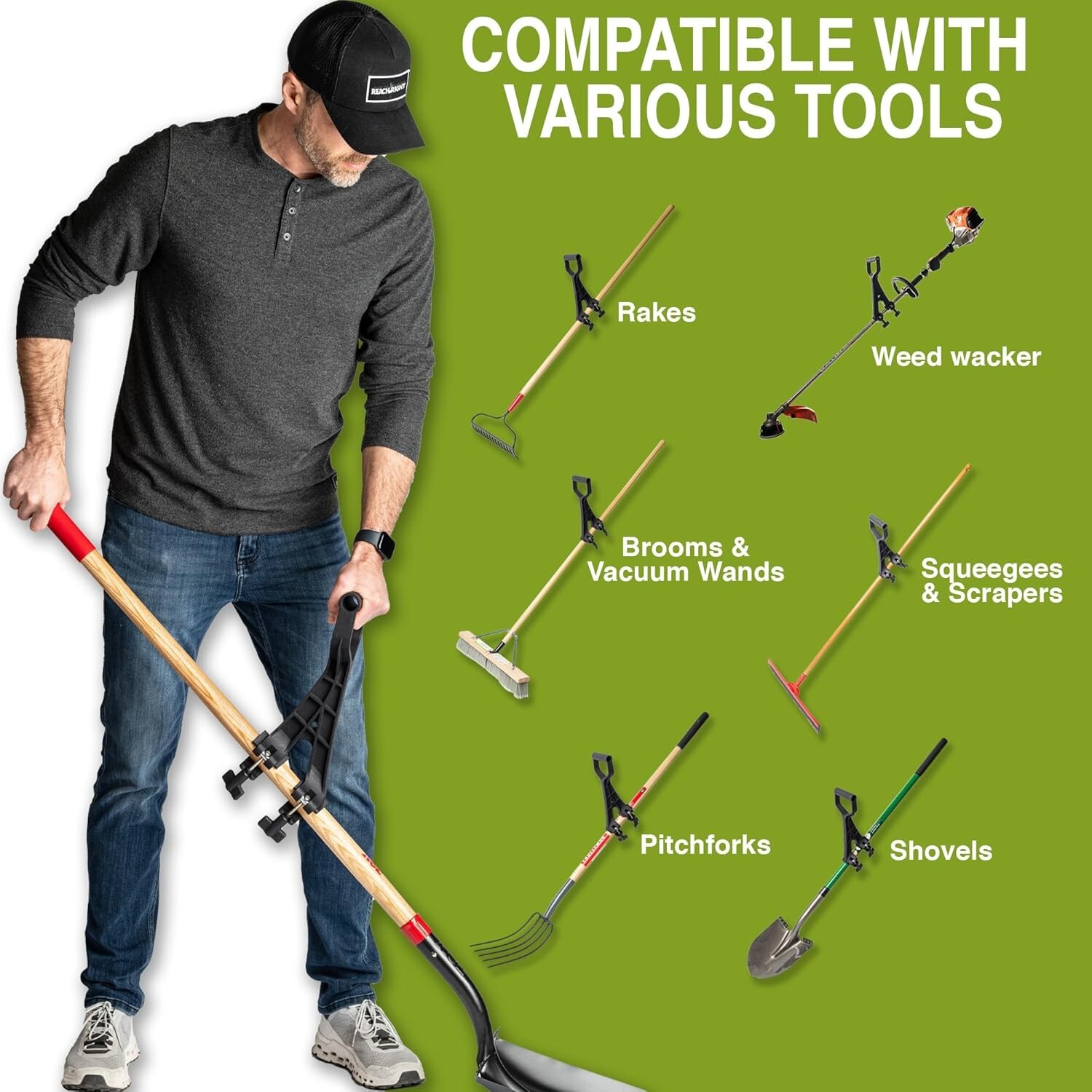 Garden Tool Comfort Grip: Ergonomic Extension for Easy Weed Trimming & Shoveling