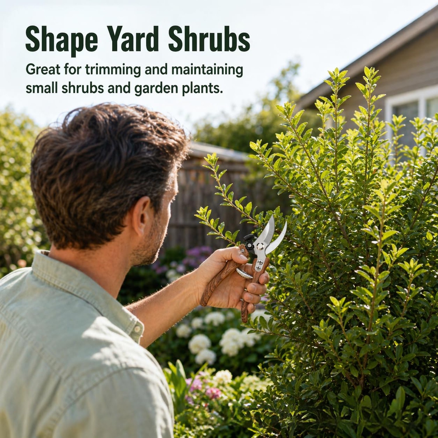Pruning Shears, 5/8-Inch Cut Capacity Garden Clippers, Spring-Assisted Hand P…