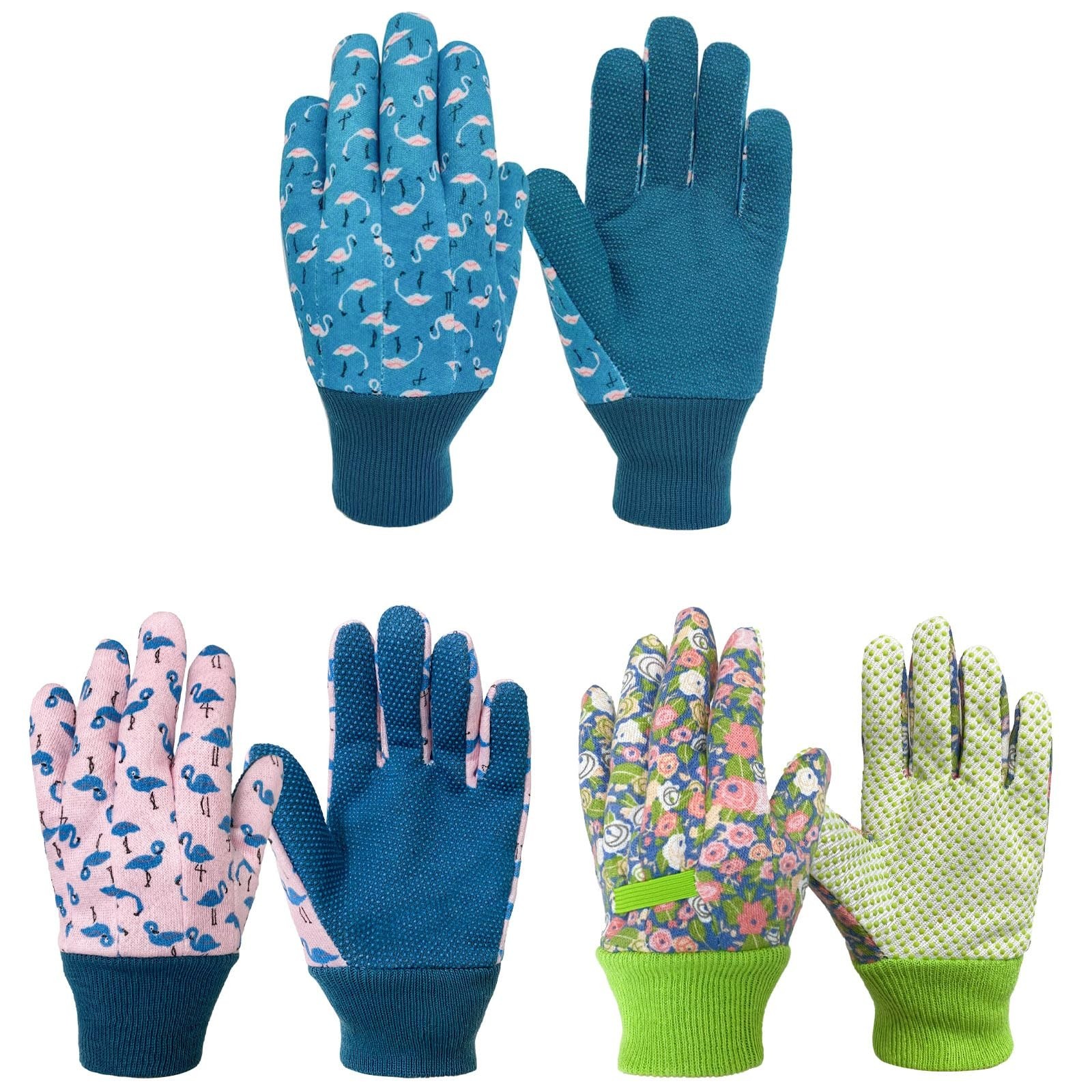 3 Pairs Pack Garden Gloves for Kids, Toddlers – Gardening Gifts, Children’s G…