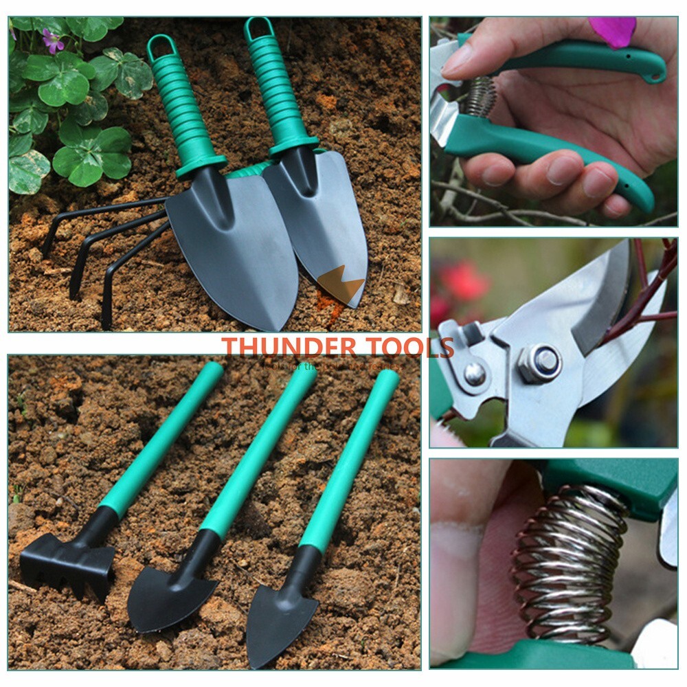 Thunder Tools 10pcs Garden Tool Set Gardening Tools Gift Kit Non-Slip Handle
