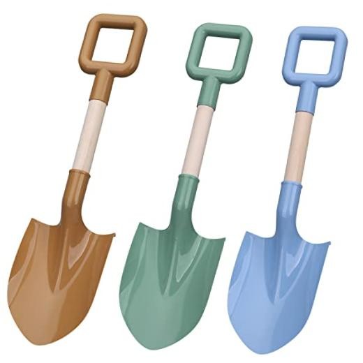 Wood Kids Garden Tool Shovels Toys, 16″ Beach Spades Sand Shovels Toys Avocado