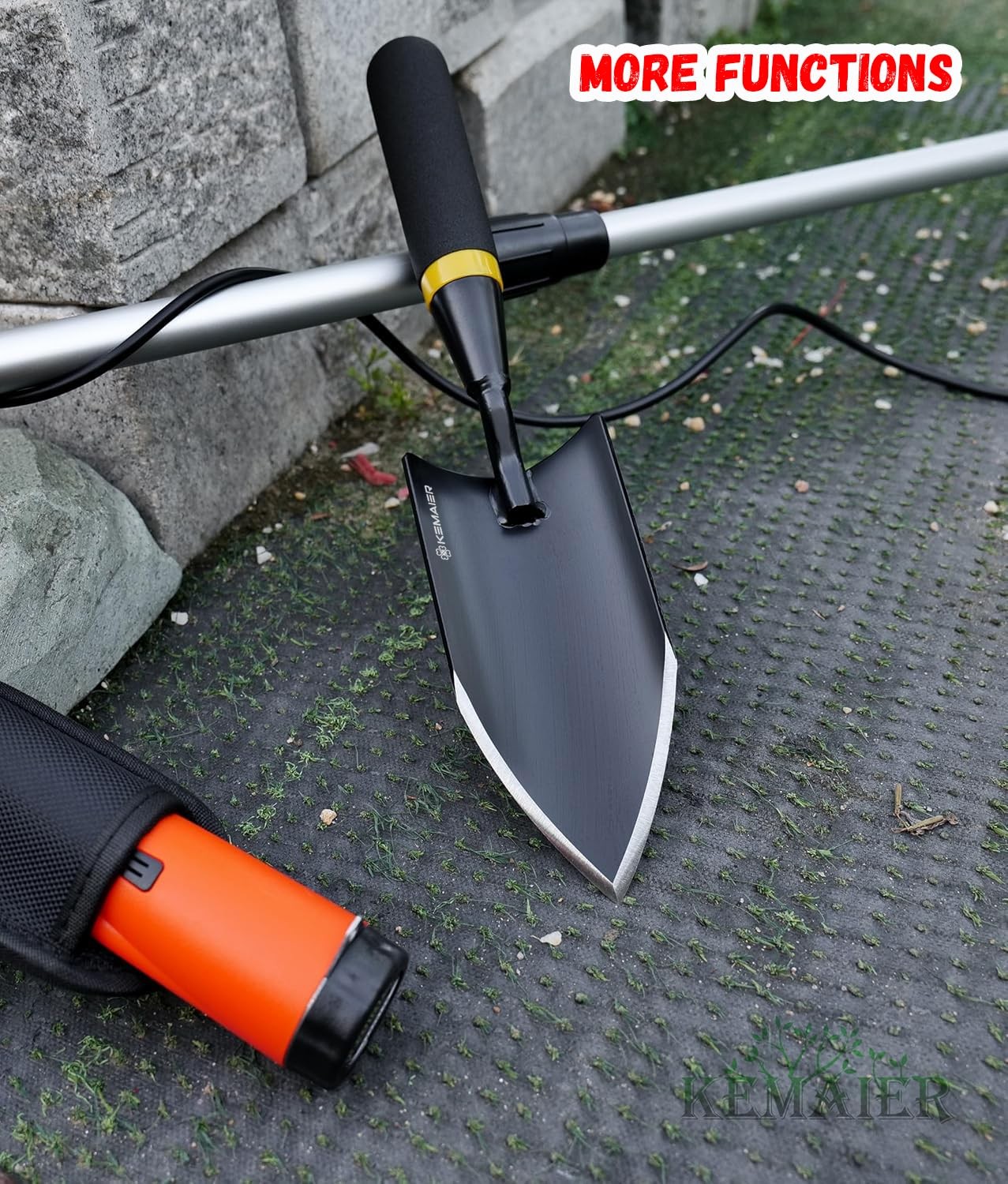 Heavy Duty Gardening Hand Trowel – Carbon Steel Garden Trowel with Rubberized…