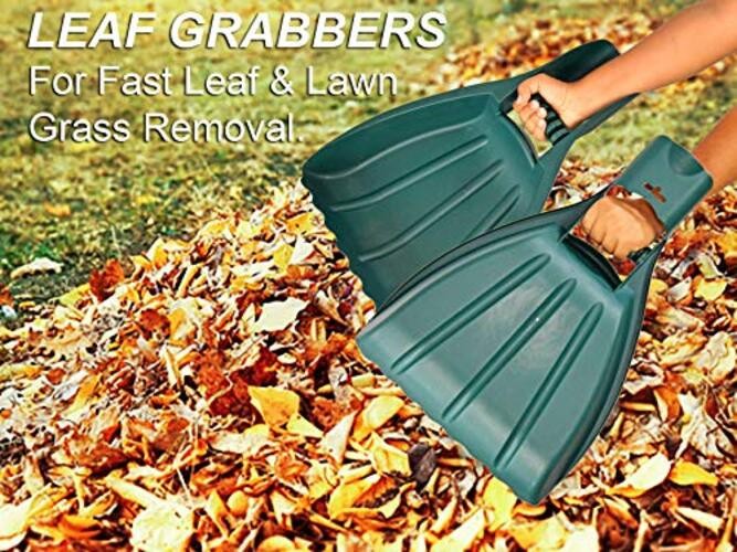Leaf Collector Hand Scoop Set, Leaf Collector Shovels with Handles for Garden