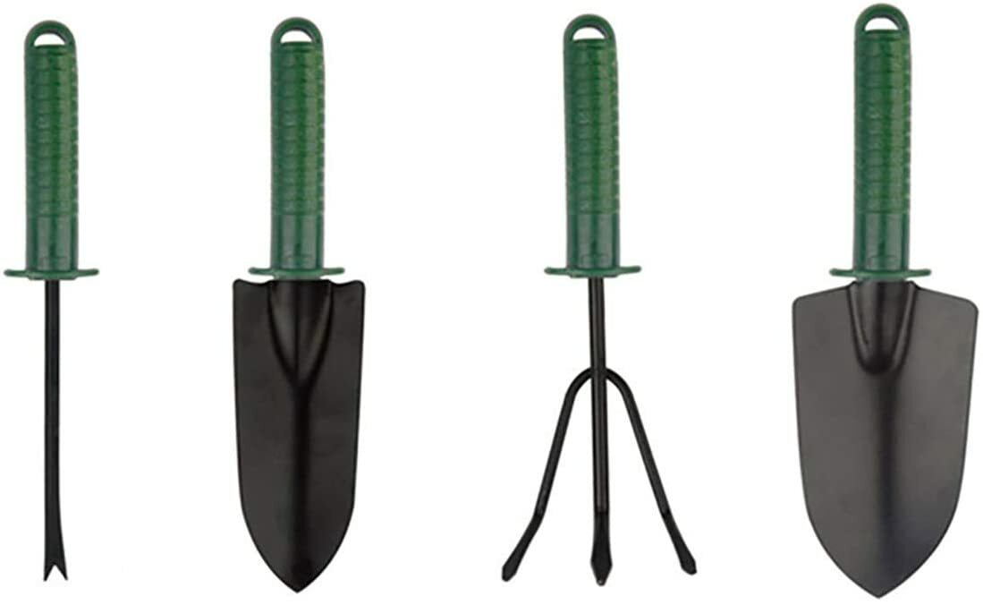 4pcs Garden Tools Set Trowel Rake Shovel Heavy Duty Metal Outdoor Ergonomic