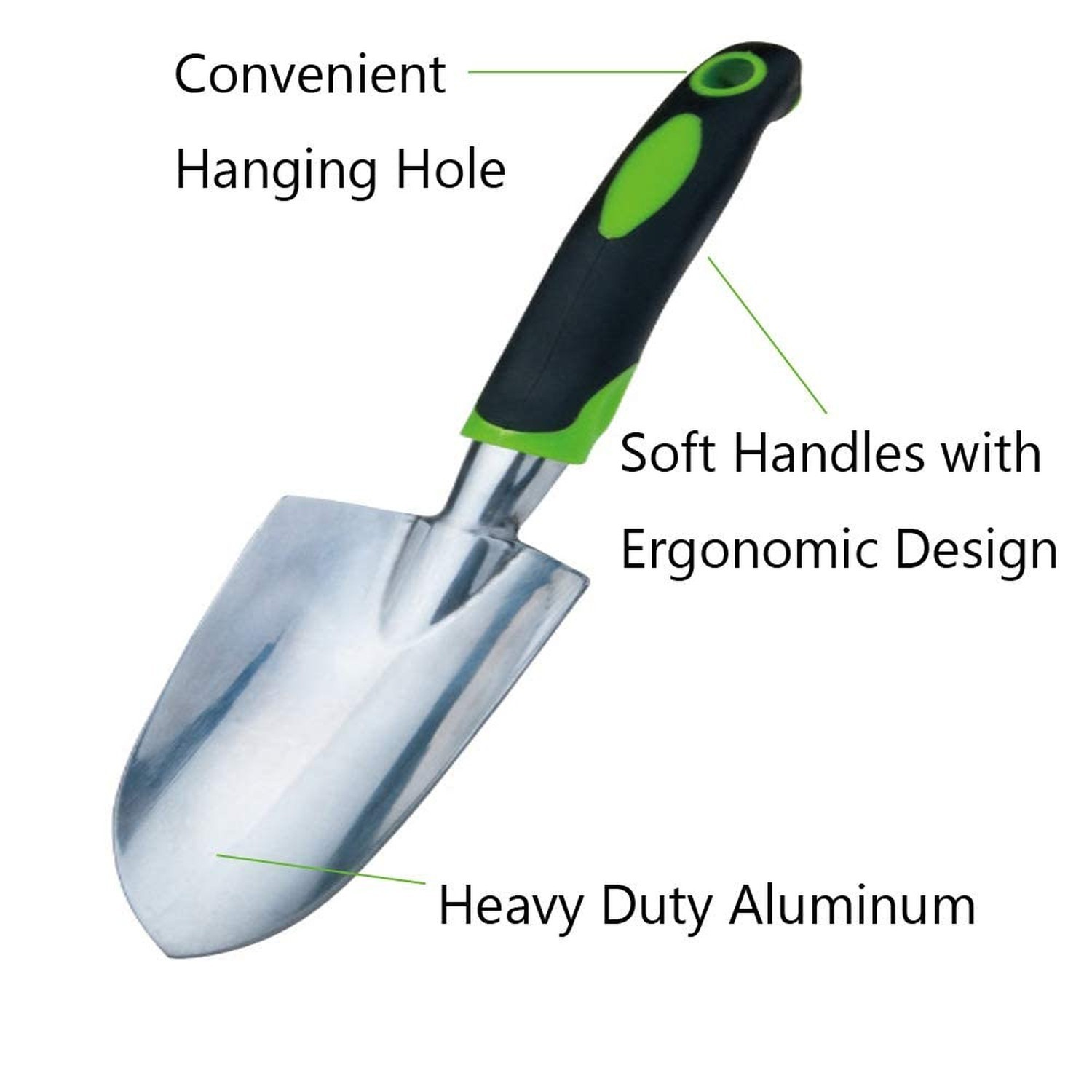 Garden Trowel & Hand Wide Shovel Pointed with Soft Rubberized Non-Slip Ergono…