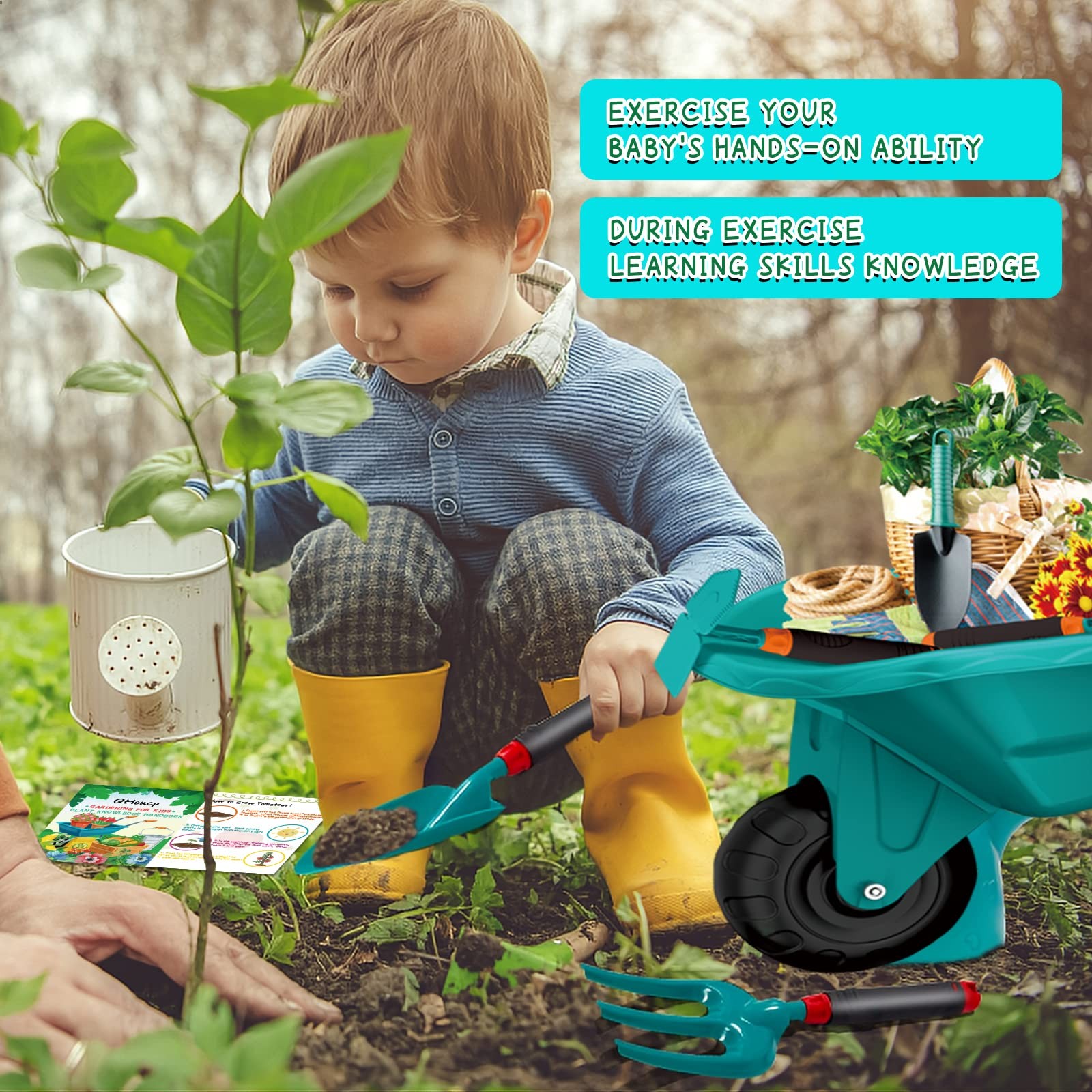 16Pcs Gardening Tools Outdoor Toys Set Backyard Play with 93 PCS DIY Flower G…