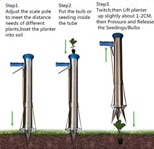 Advanced Manual Plant Transplanter with Padded Grip – Ideal for All Vegetables