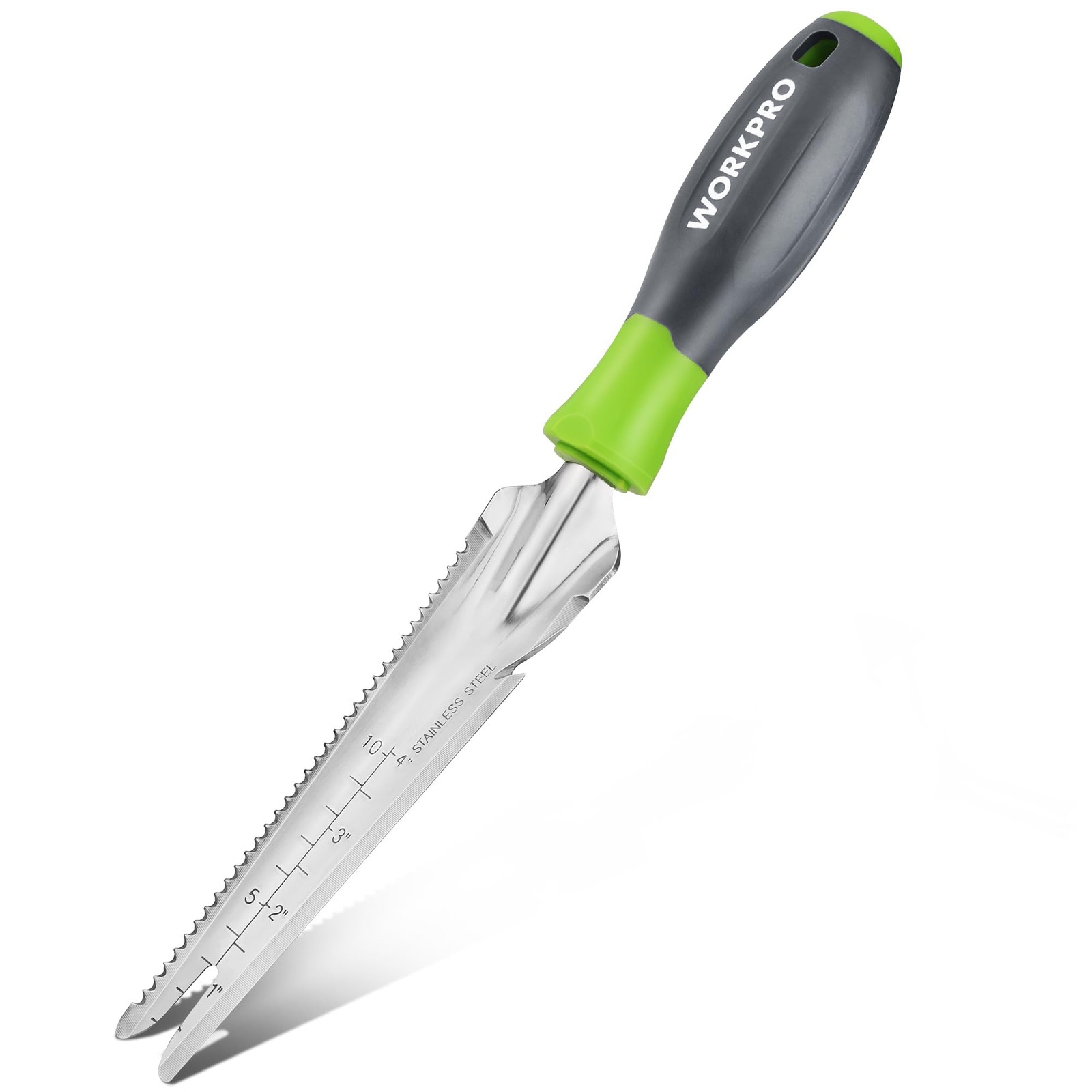WORKPRO Hand Weeder Puller 5 in 1 Stainless Steel Garden Trowel with Soft Handle