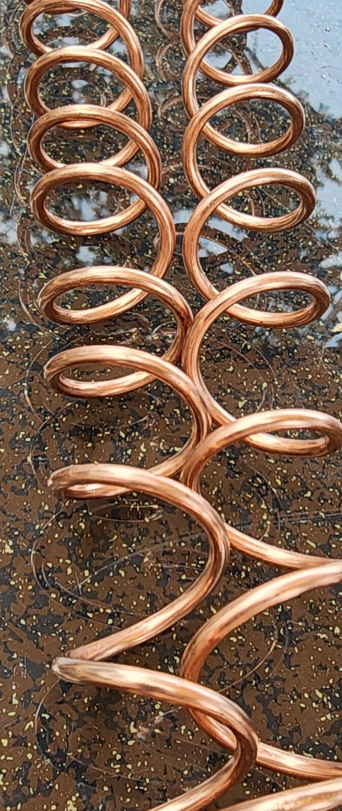 2 Electroculture Copper Spiral Antenna Thick 8g Wire Induct Coil Garden Tool 18″