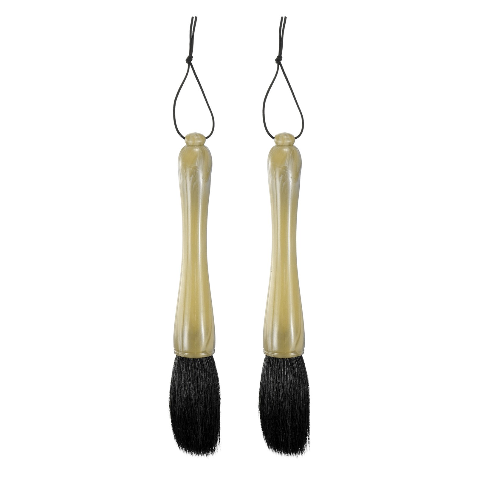 2-Pack Plant Brush, Imitation Jade Garden Tool Brush [Yellow-White Bristle]