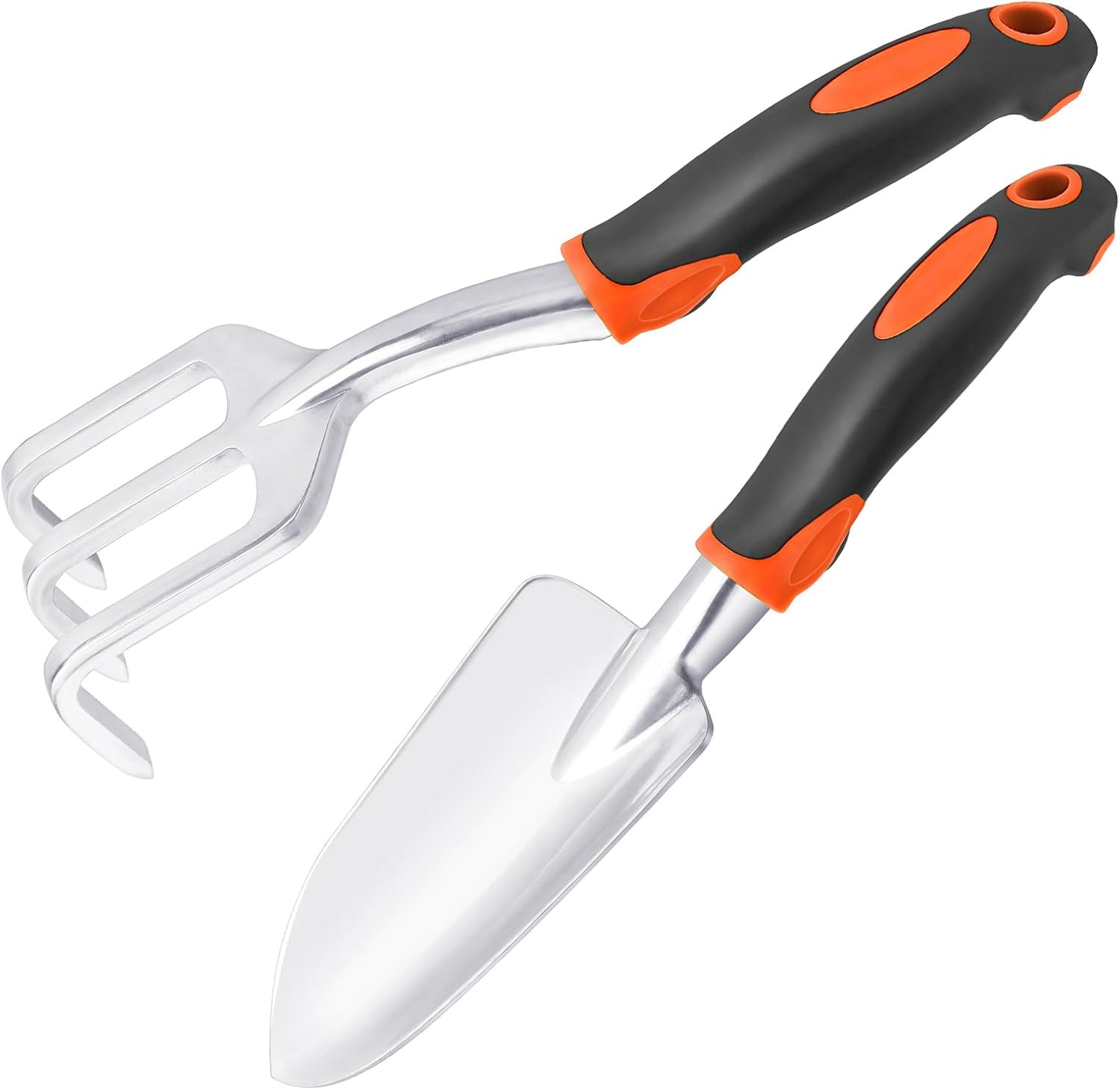 2 Pack Heavy Duty Gardening Tools Set Include Garden Shovel And Hand Rake Claw
