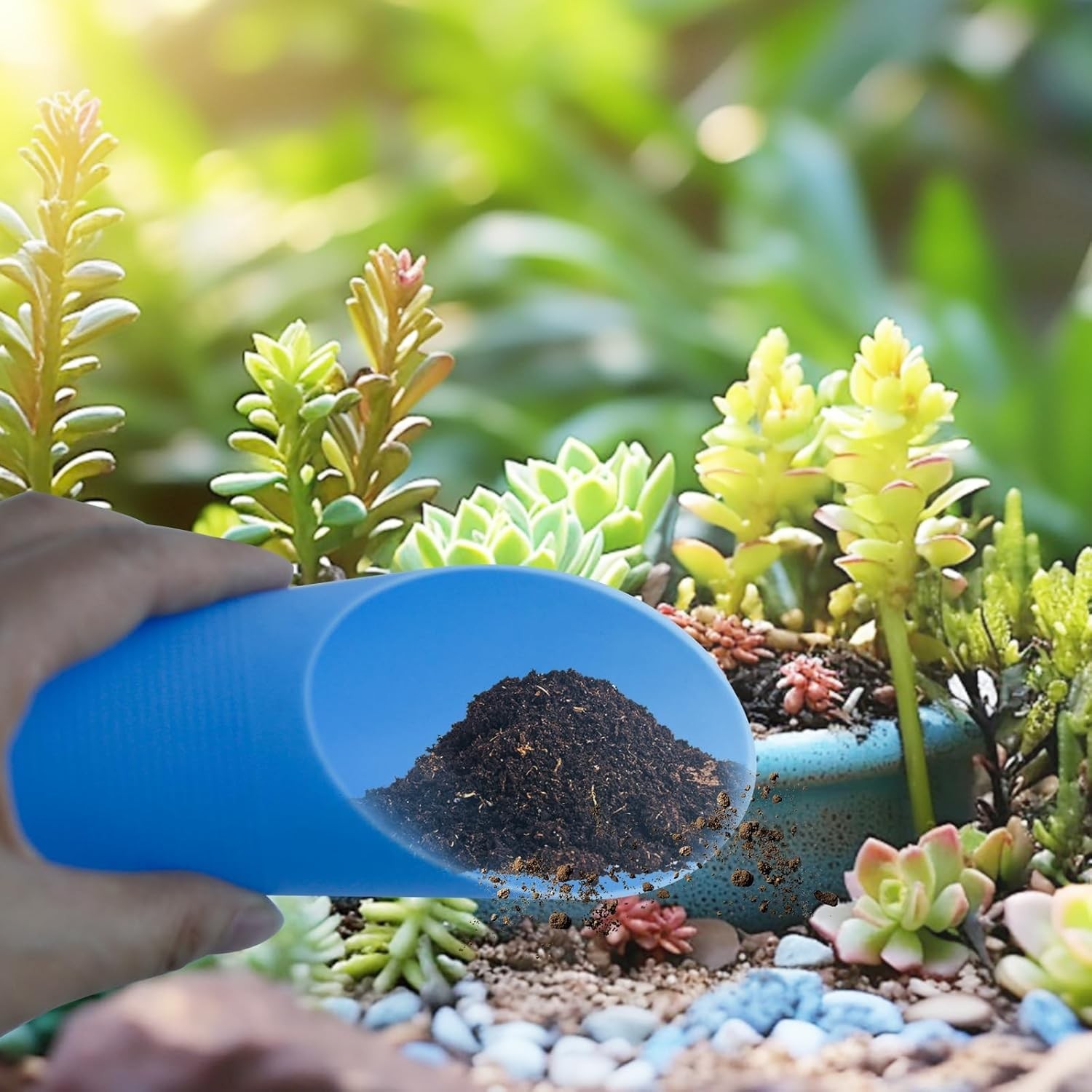 Abvsdu 5 Pcs Mini Garden Tool Set Succulent Transplanting Tools Plastic Kit