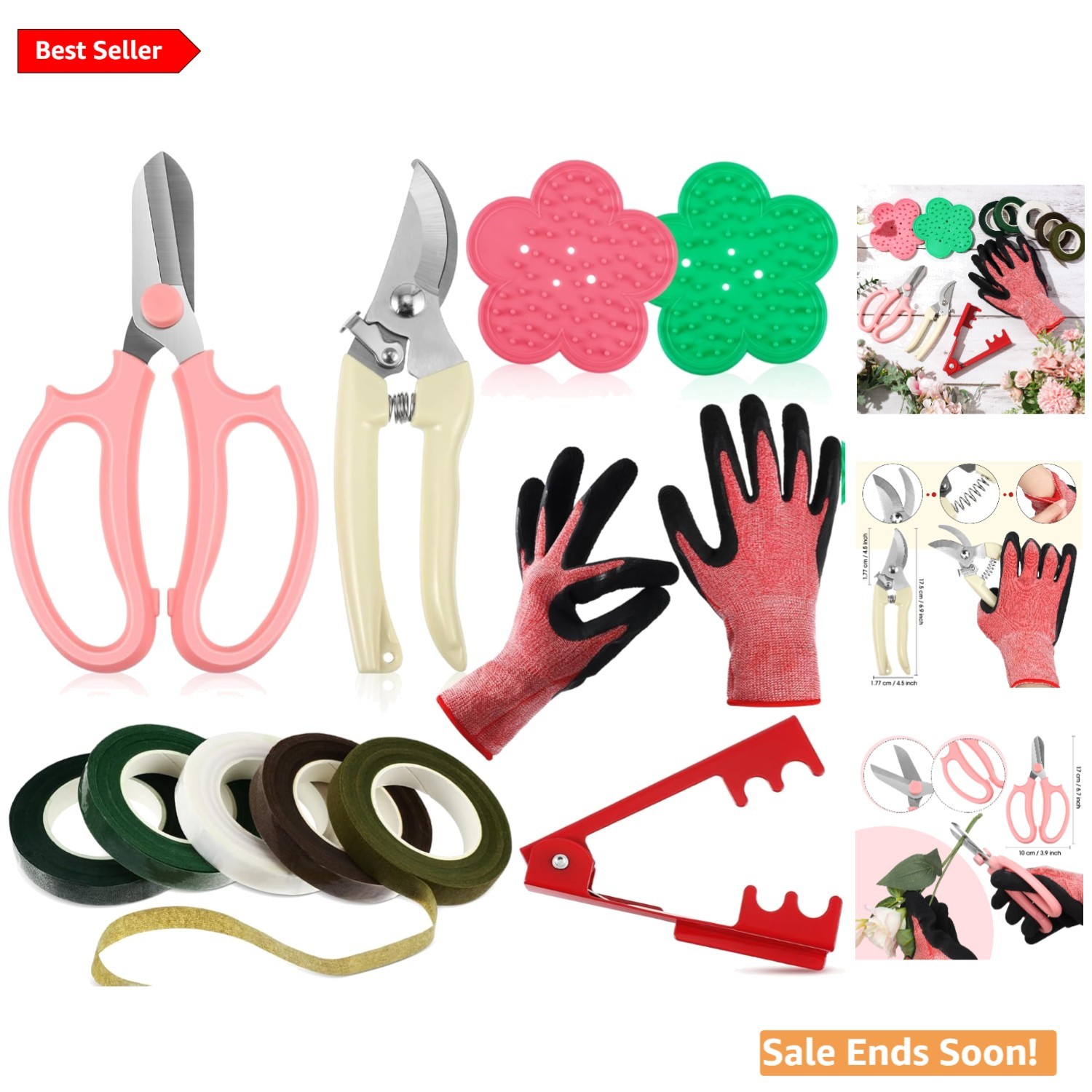 Gardening Gift Set for Women Floral Arrangement Kit with Pruning Shears and G…