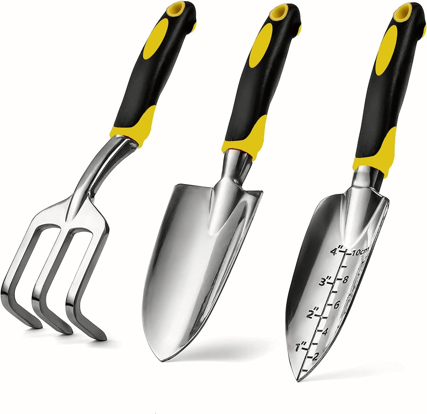 Garden Tool Set, 3 Piece Gardening Tools Includes Garden Trowel, Transplant T…