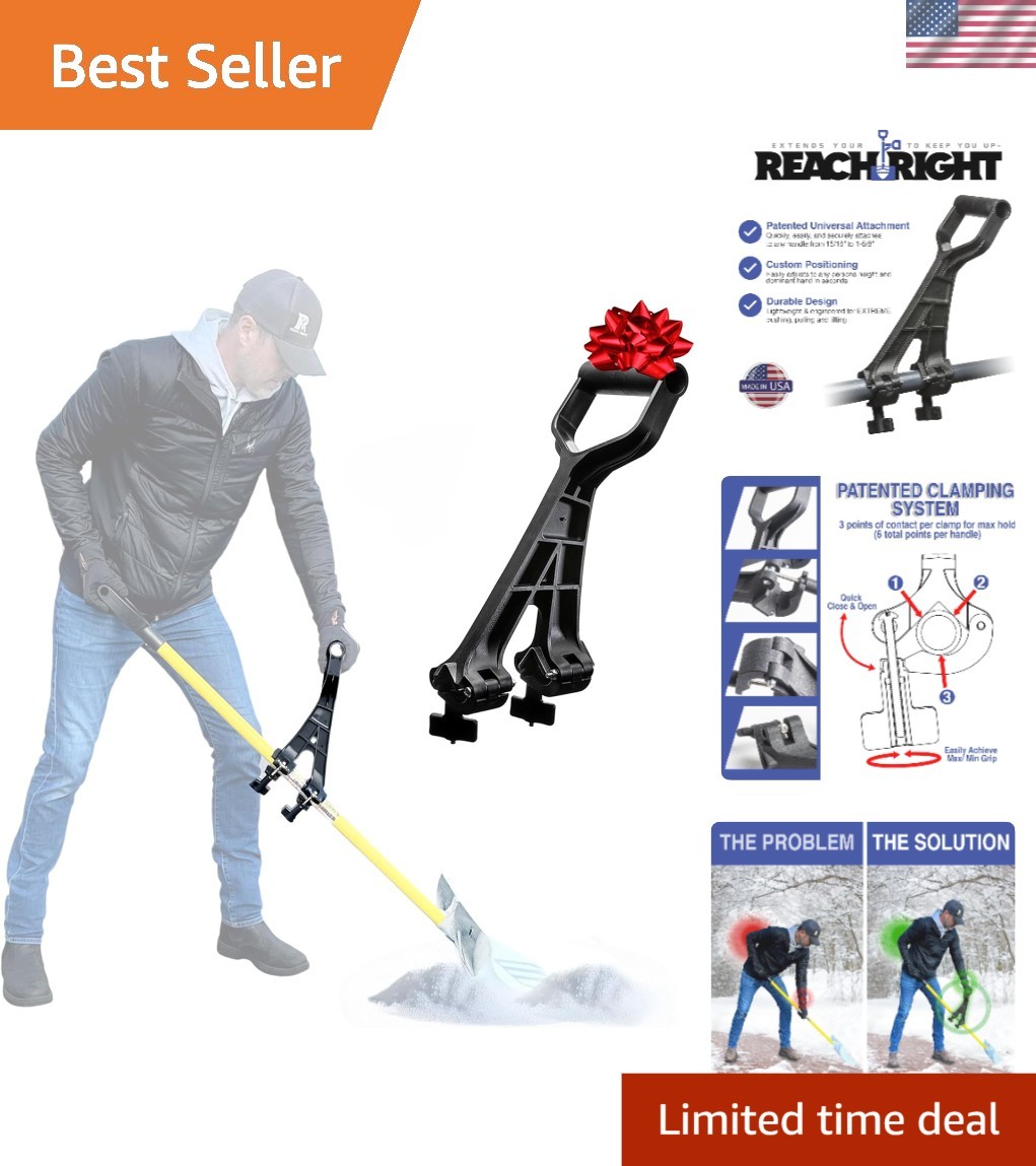 Ambidextrous Ergonomic Handle Extension for Trimmers and Rakes – Easy Install