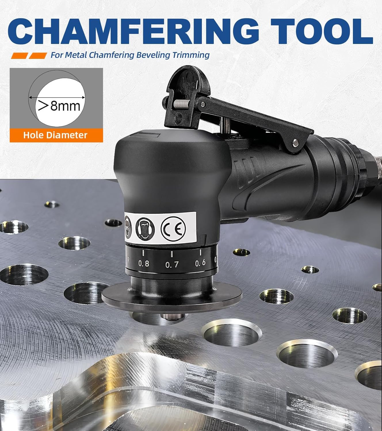 Portable Pneumatic Chamfer Tool, for Metal Chamfering Deburring Trimming Bevelin