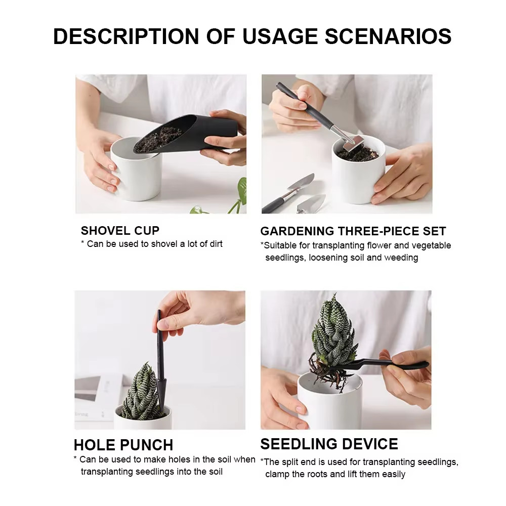 Mini Garden Tool Set Succulent Bonsai Transplant Kit US