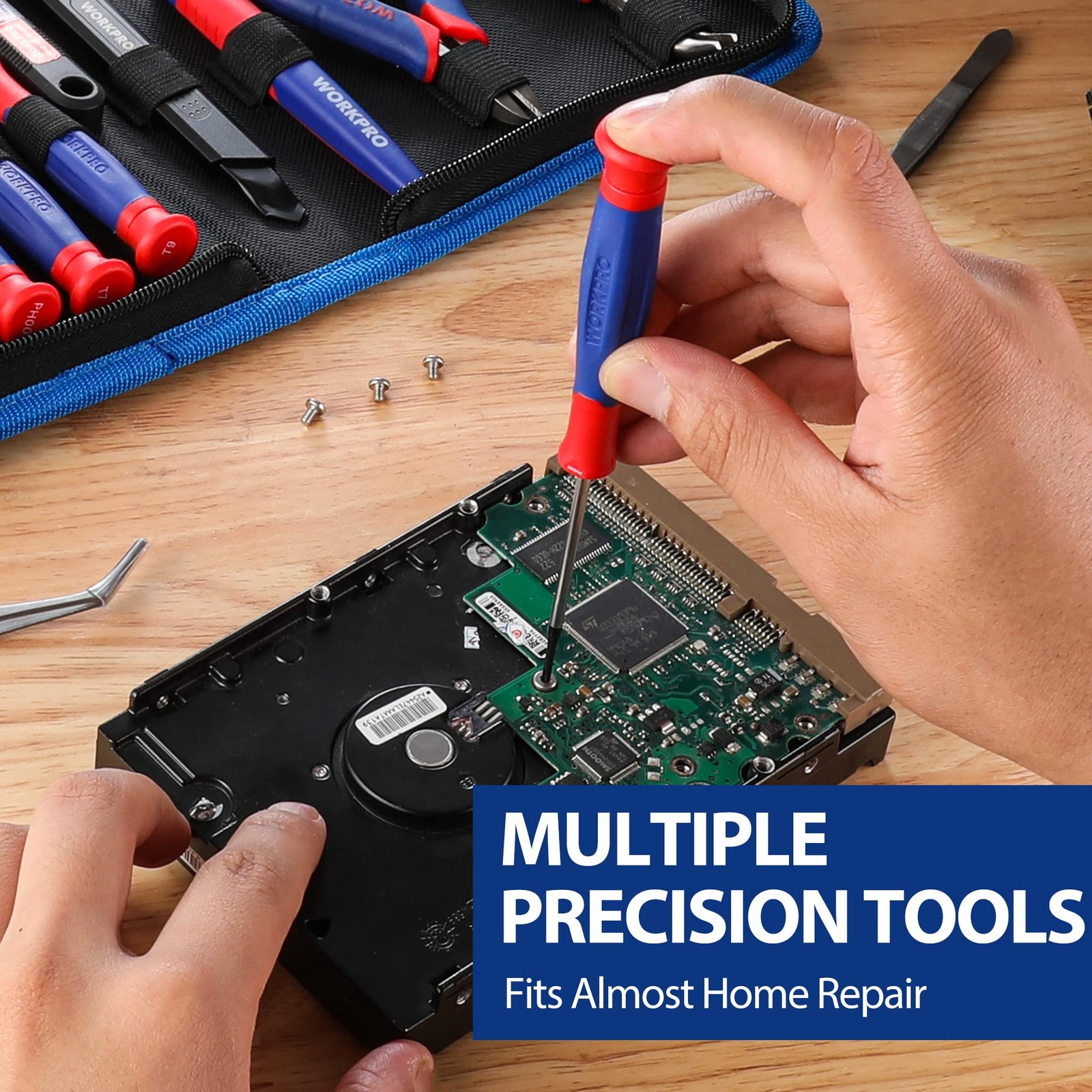 Workpro 33Pcs Precision Repair Tool Set Includes Pliers Set Screwdrivers Set