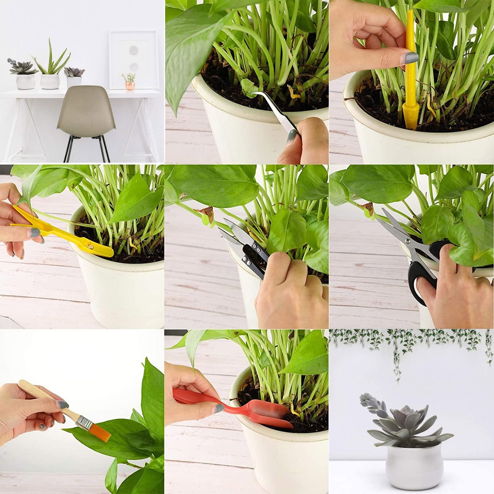 12 Pcs Portable Mini Garden Tools Set Gardening Hand Tools for Seedlings Bonsai