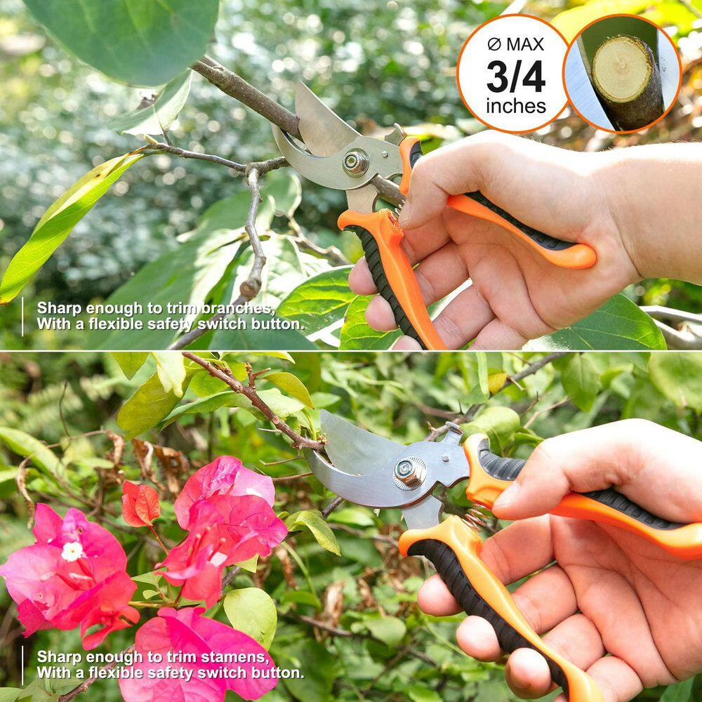 7-Piece Heavy Duty Stainless Steel Gardening Tool Set with Non-Slip Rubber Grip