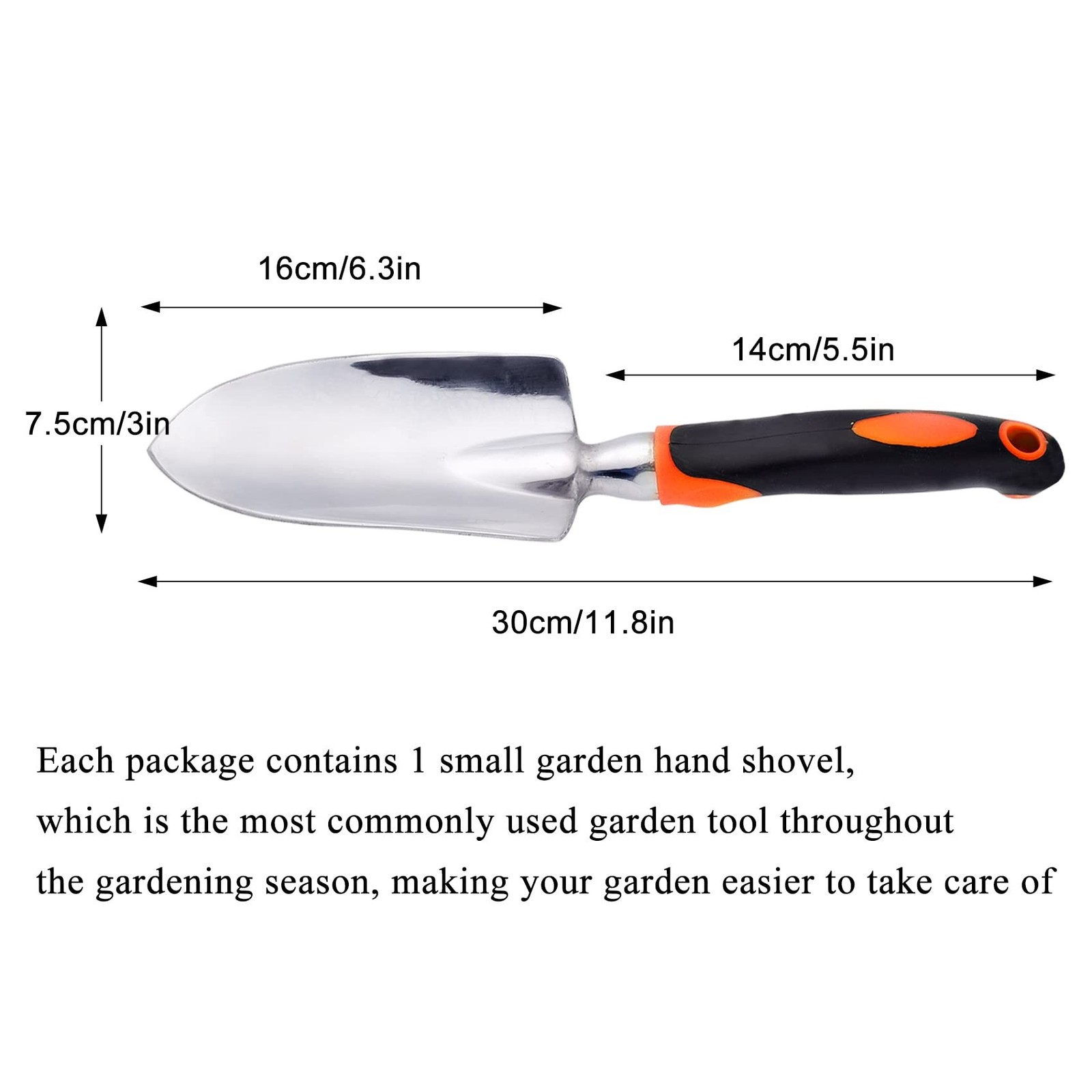 Garden Trowel Small Garden Spade, Aluminum Alloy Hand Shovel for Gardening, G…