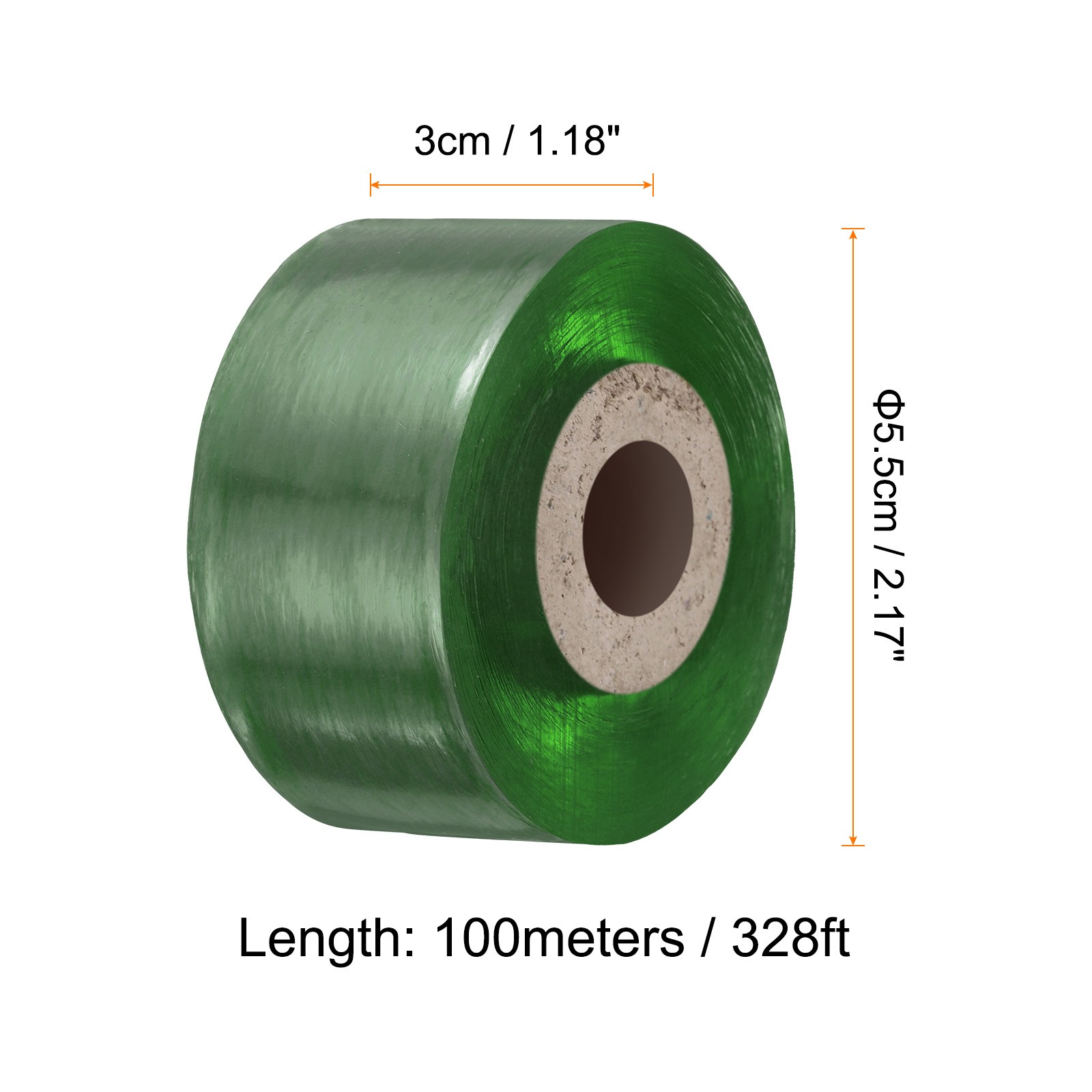 2pcs Fruit Tree Grafting Tape 3CM x 100M PVC Grafting Film for Plants, Green