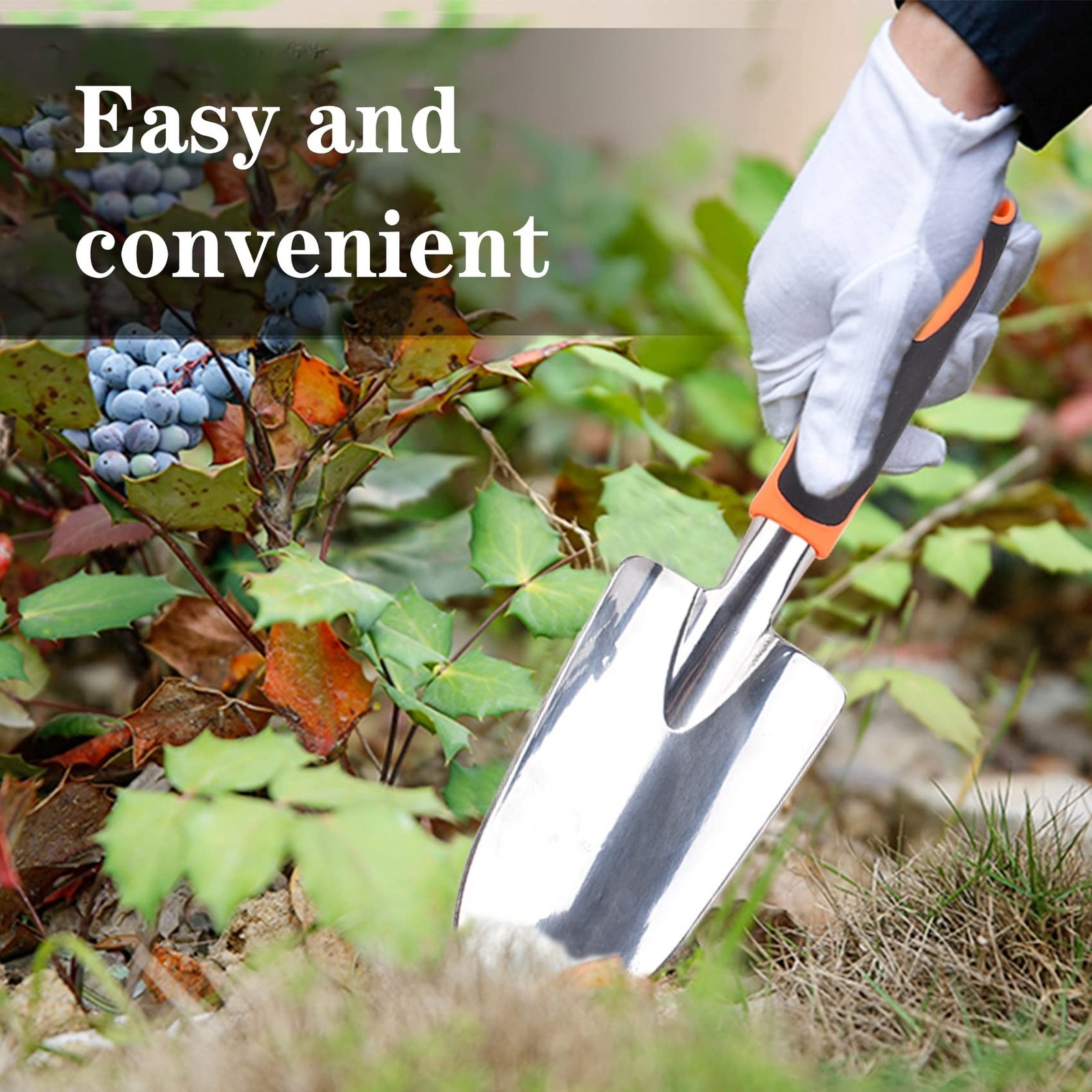 Garden Trowel Small Garden Spade, Aluminum Alloy Hand Shovel for Gardening, G…
