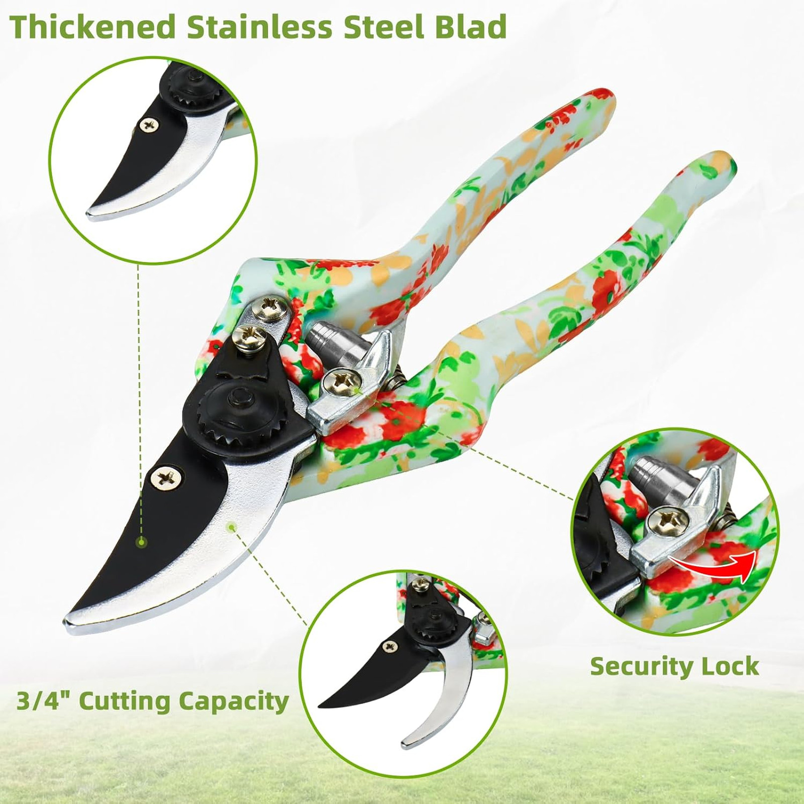 Garden Tools Set WANCHI 10 Piece Heavy Duty Aluminum Gardening Kit with Tote Bag