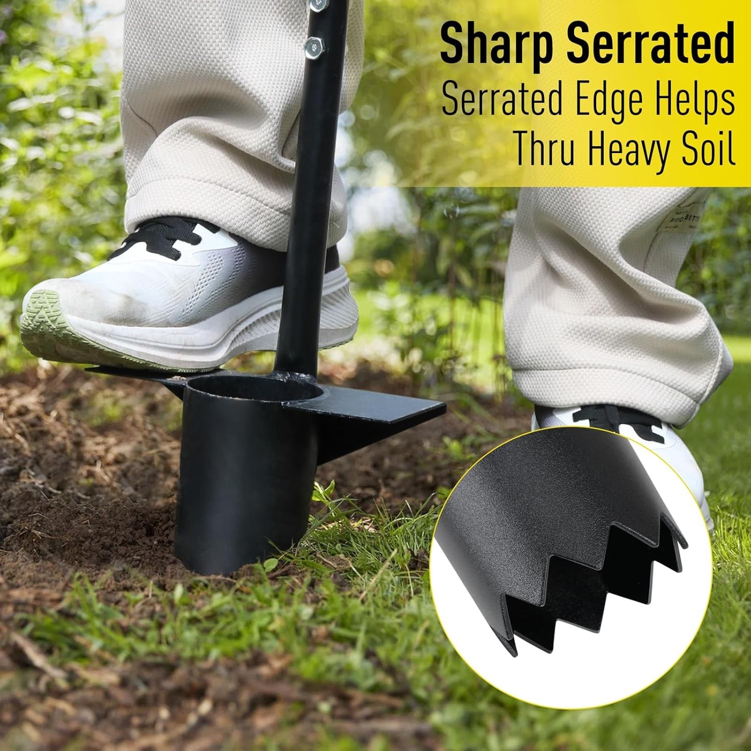 Stainless Steel Bulb Planter Tool Long Handle Garden Transplanter for Planting