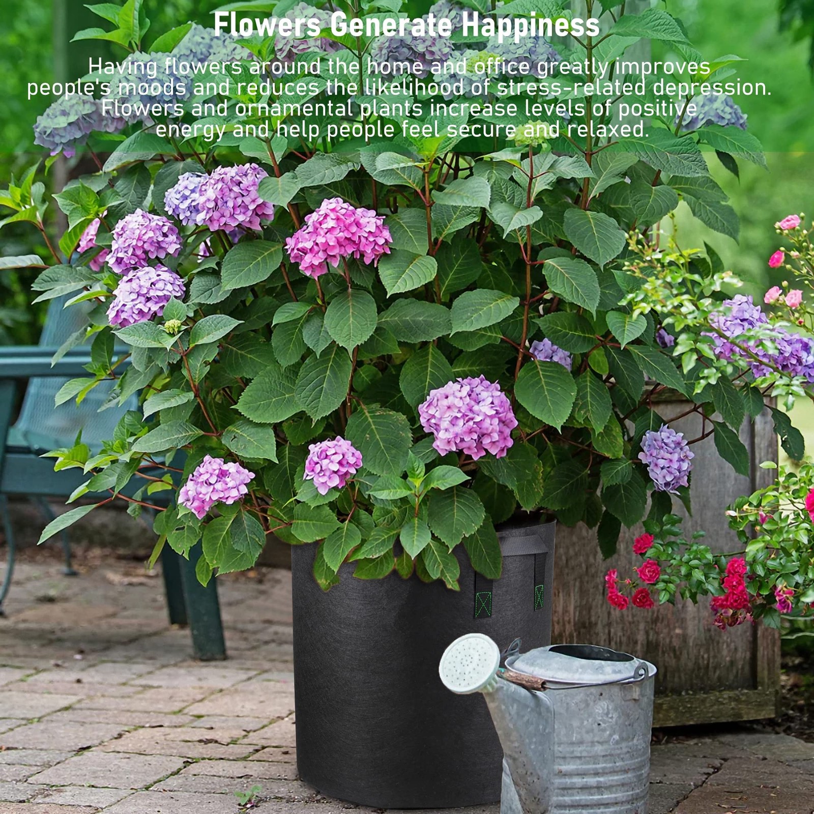 Tall Fabric Pots for Plants, 15 Gallon 2 Pack | Heavy Duty Nonwoven, Aeration…