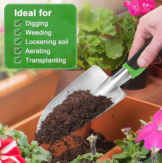 Garden Shovel Hand Trowel Heavy Duty Hand Shovel with Ergonomic Handle Free Ship