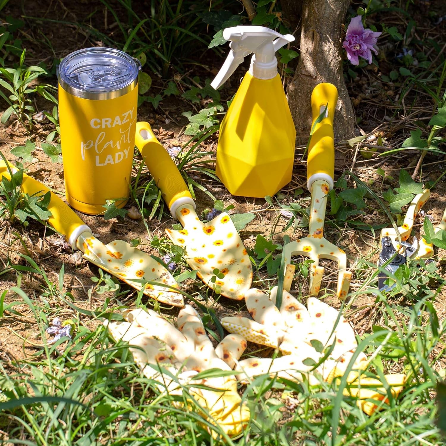 Sunflower Gardening Gifts for Women Heavy Duty Garden Tool Set with Storage Bag